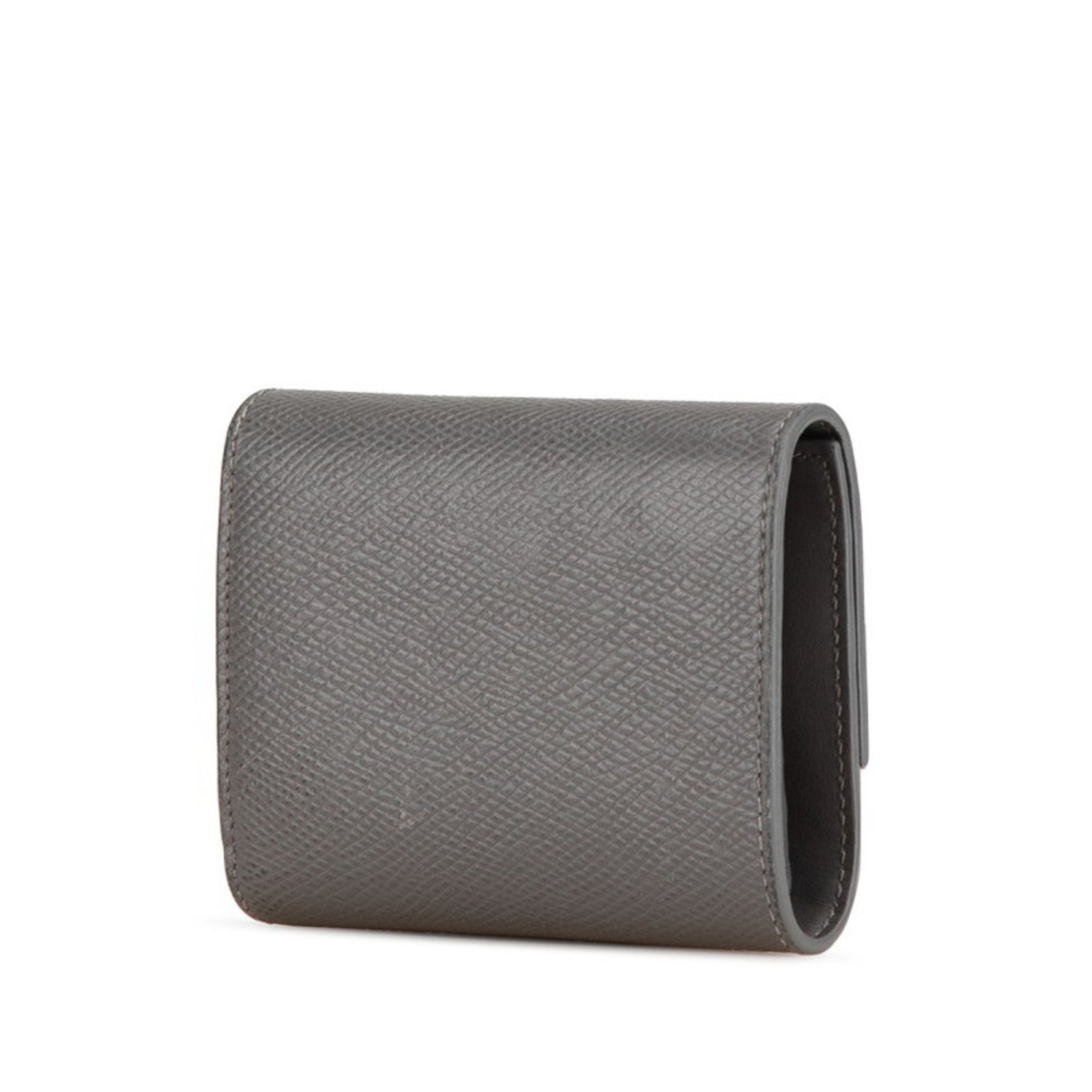 CELINE Small Trifold Wallet Grey Leather