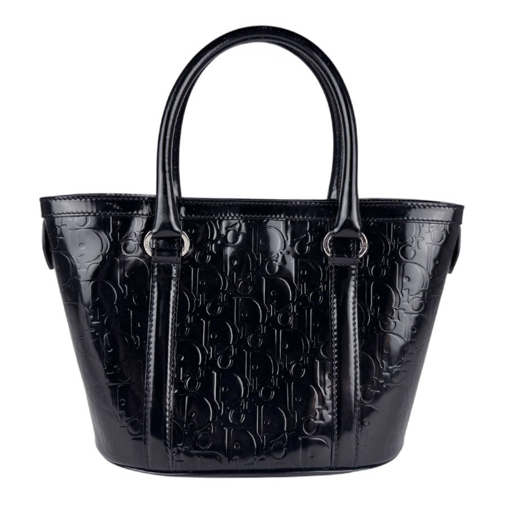 Christian Dior Patent Leather Handbag in and Silver