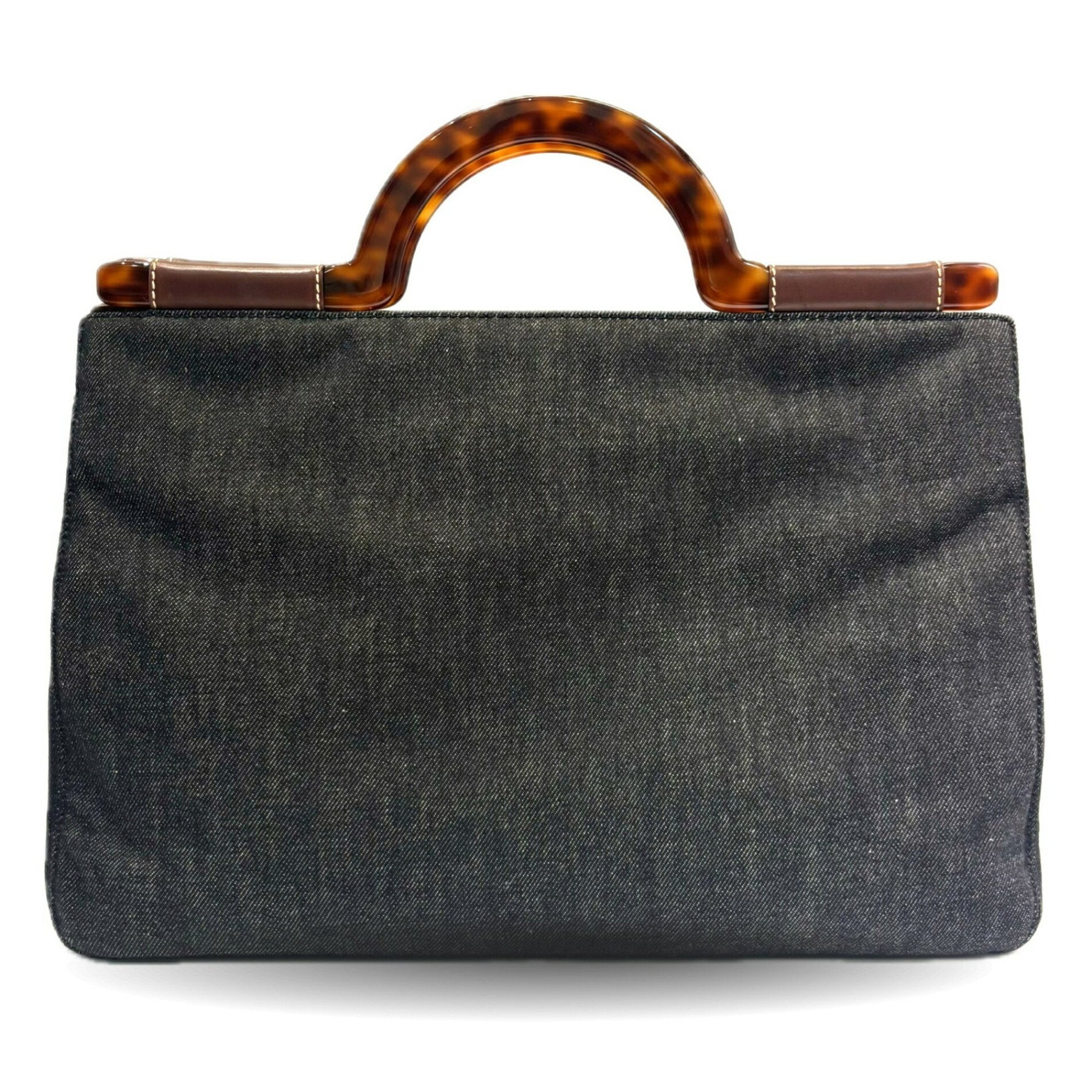 Chanel Coco Mark Handbag Tortoiseshell Denim Indigo No. 5