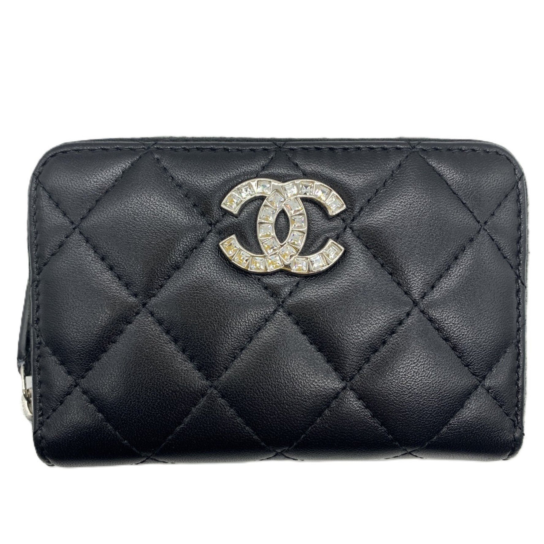 CHANEL Matelasse Wallet/Coin Case Round Lambskin Random Number