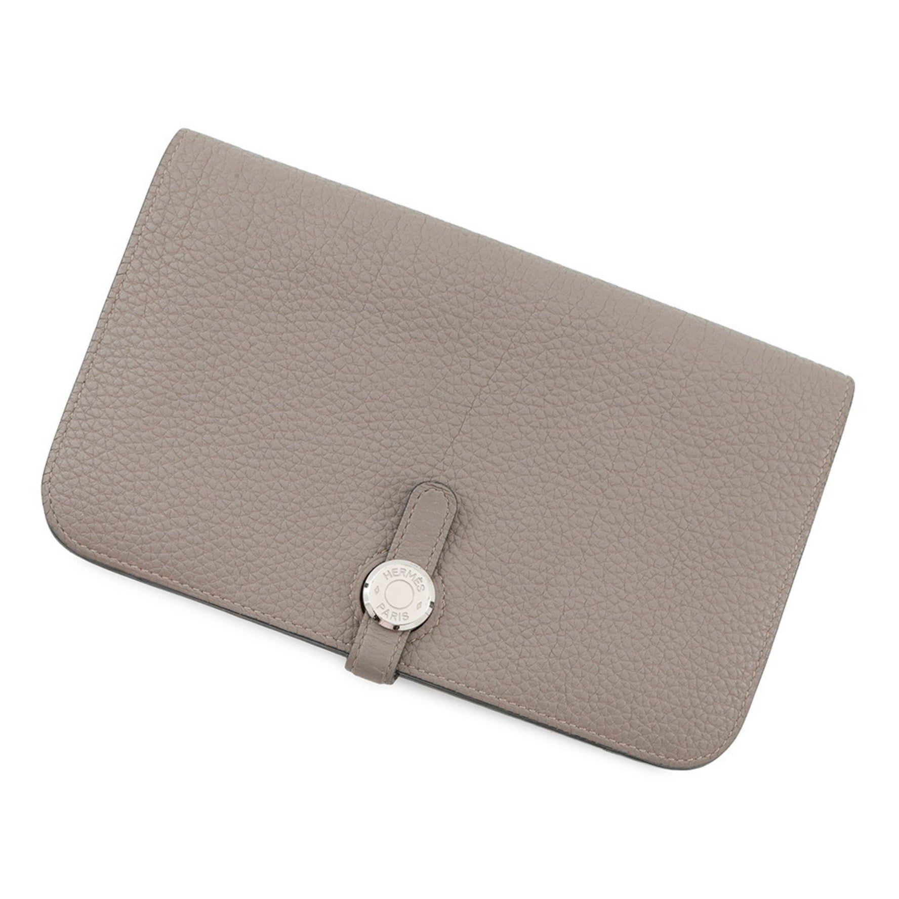 Hermes Hermès Dogon GM Duo Long Wallet in Asphalt Togo with A Stamp