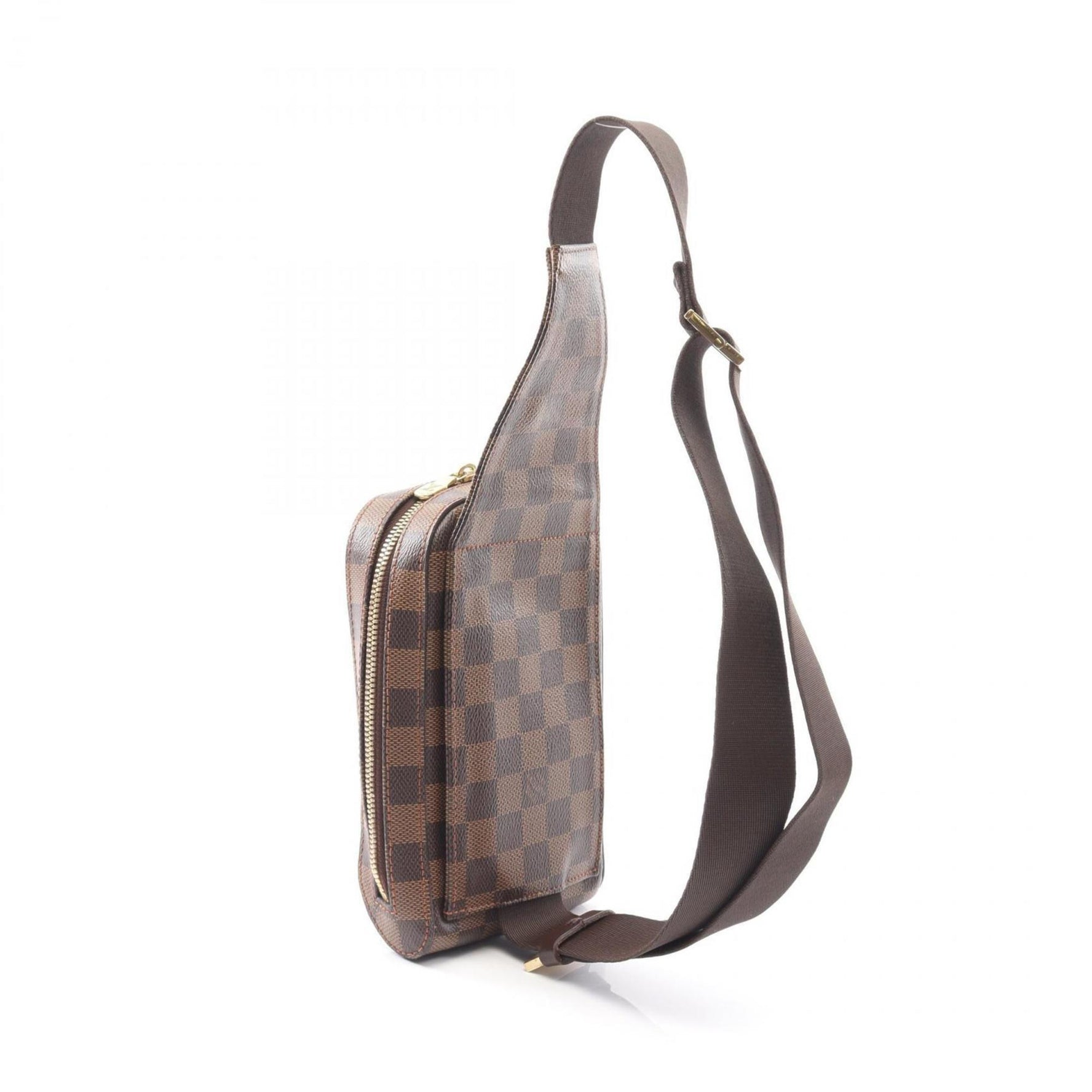 Louis Vuitton Geronimos Waist Bag/Body Bag, Coated Canvas with Damier Leather, Brown