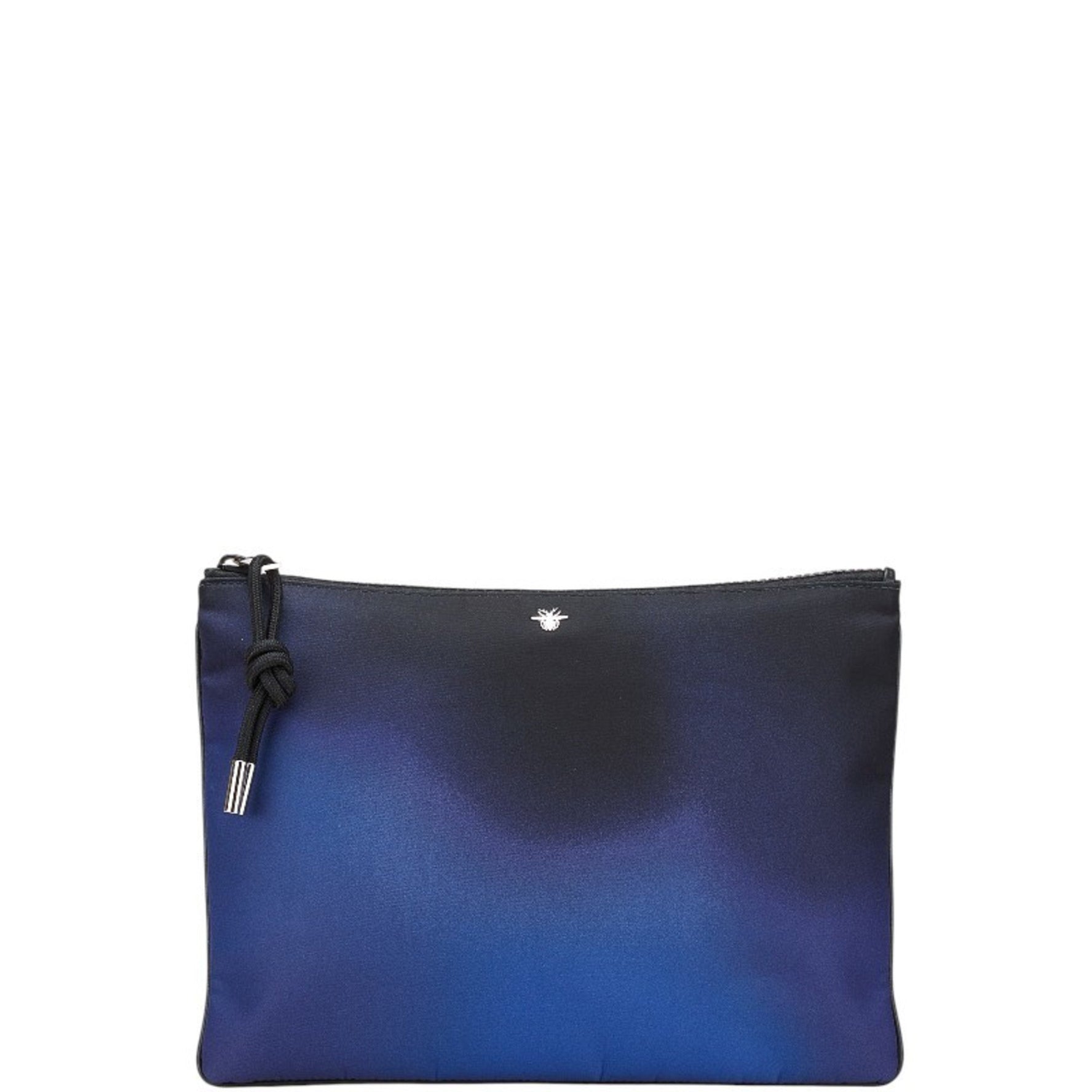 Christian Dior Dior HOMME Bee Gradient Clutch Bag/Second Bag in Blue and Black Nylon