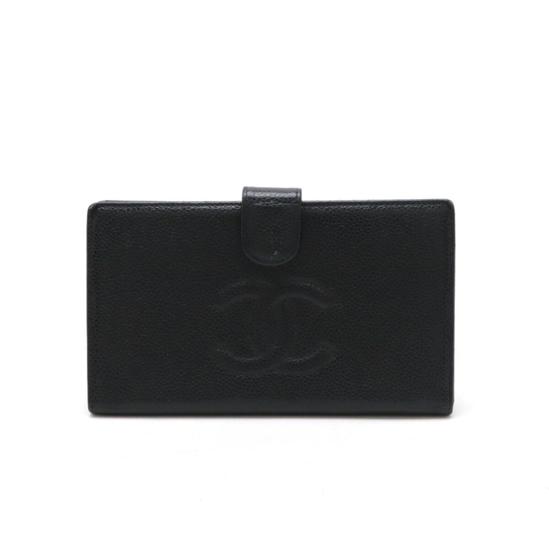 CHANEL Coco Mark Long Wallet Caviar Leather