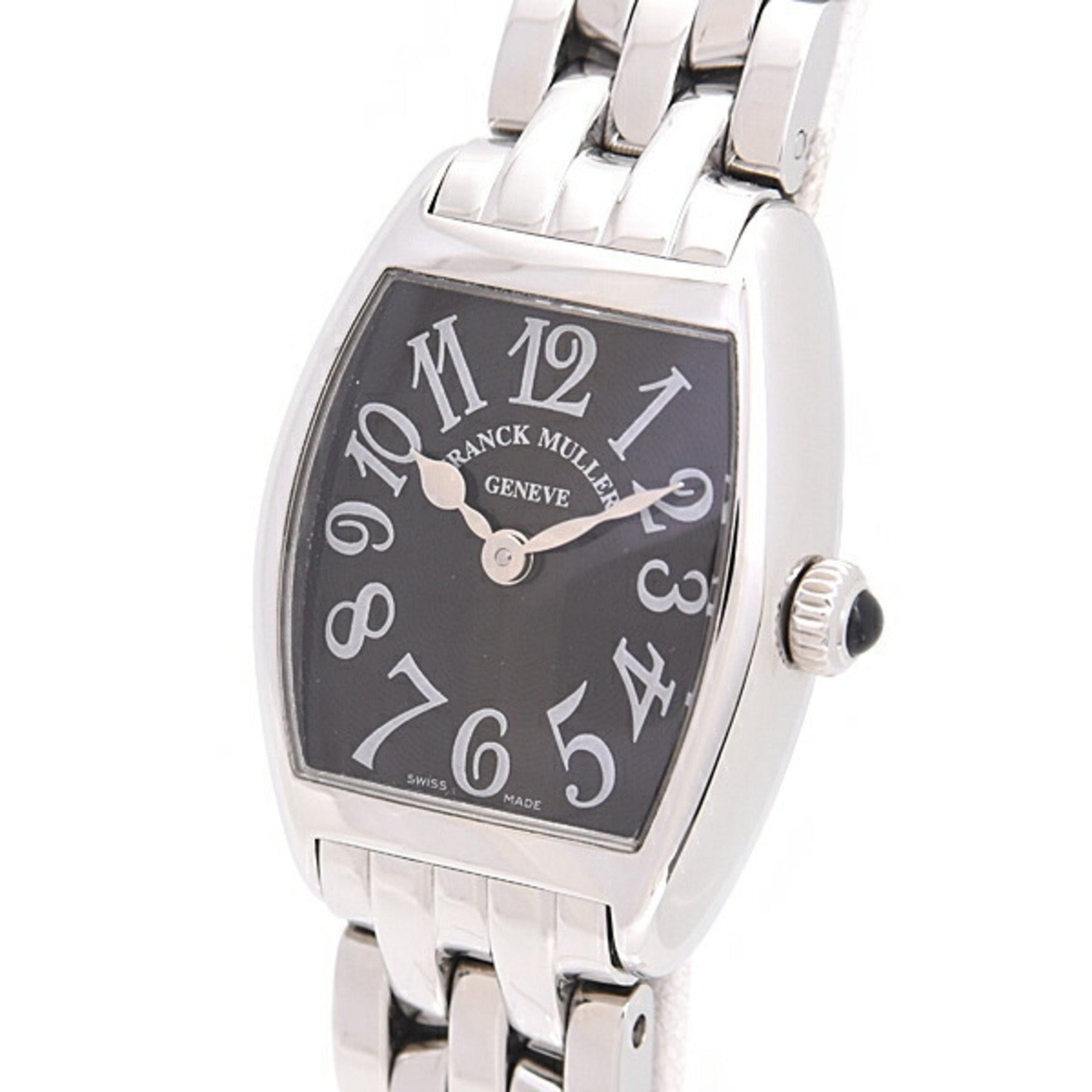 Franck Muller Watch Tono Curvex Intermediate Black Dial Battery Operated Stainless Steel SS FRANCK MULLER 2252