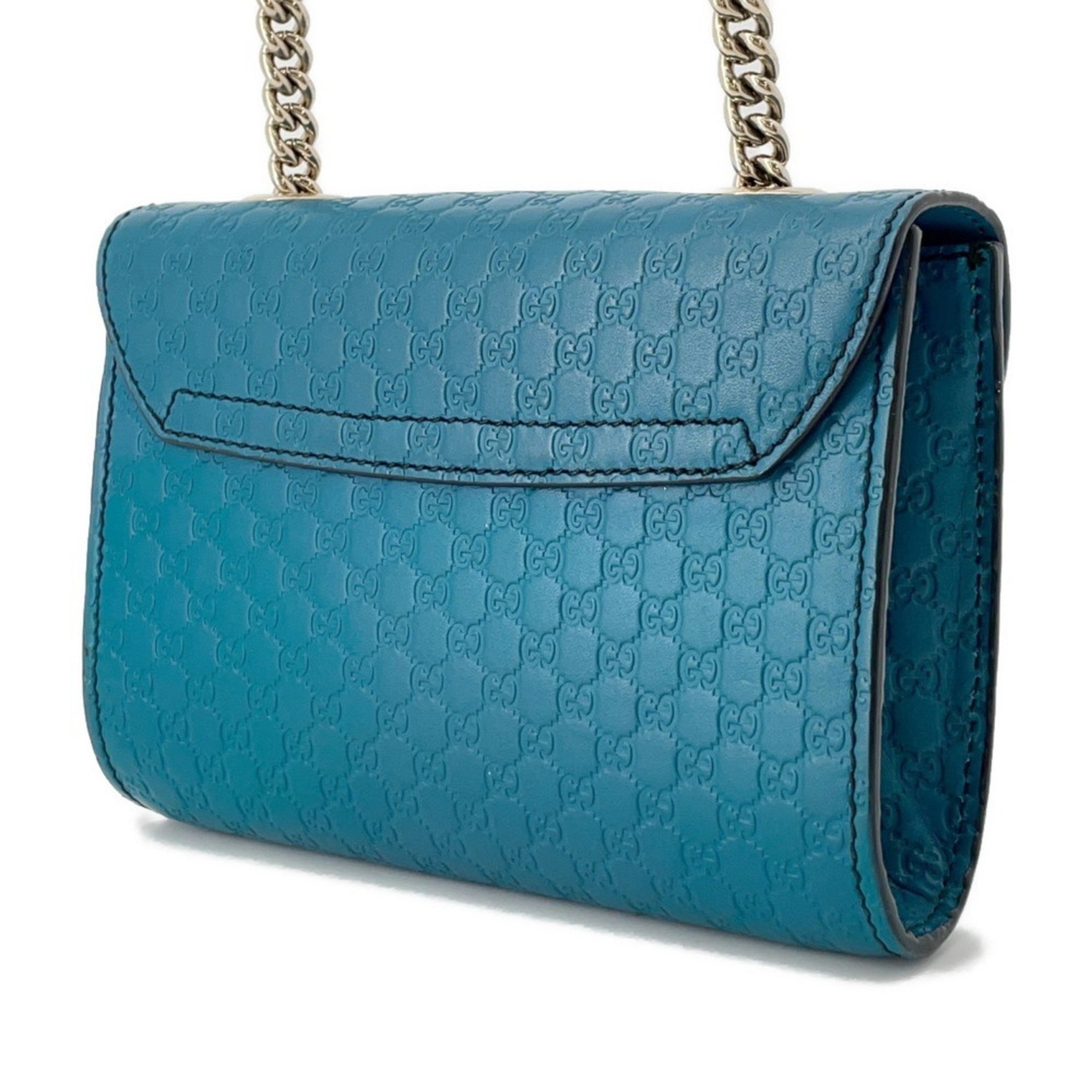 Gucci EMILY Micro Guccissima Leather Chain Shoulder Bag with Tassel