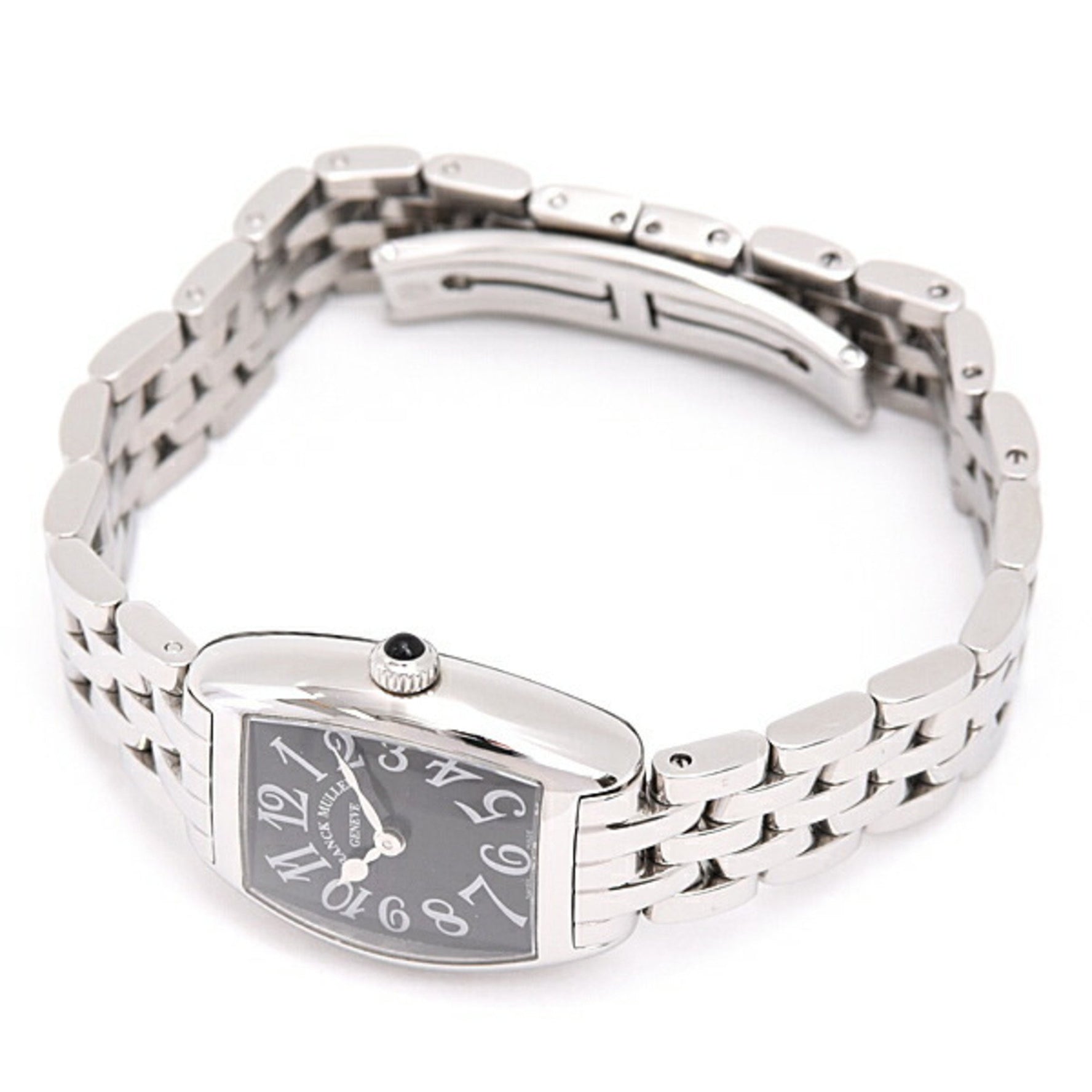 Franck Muller Watch Tono Curvex Intermediate Black Dial Battery Operated Stainless Steel SS FRANCK MULLER 2252