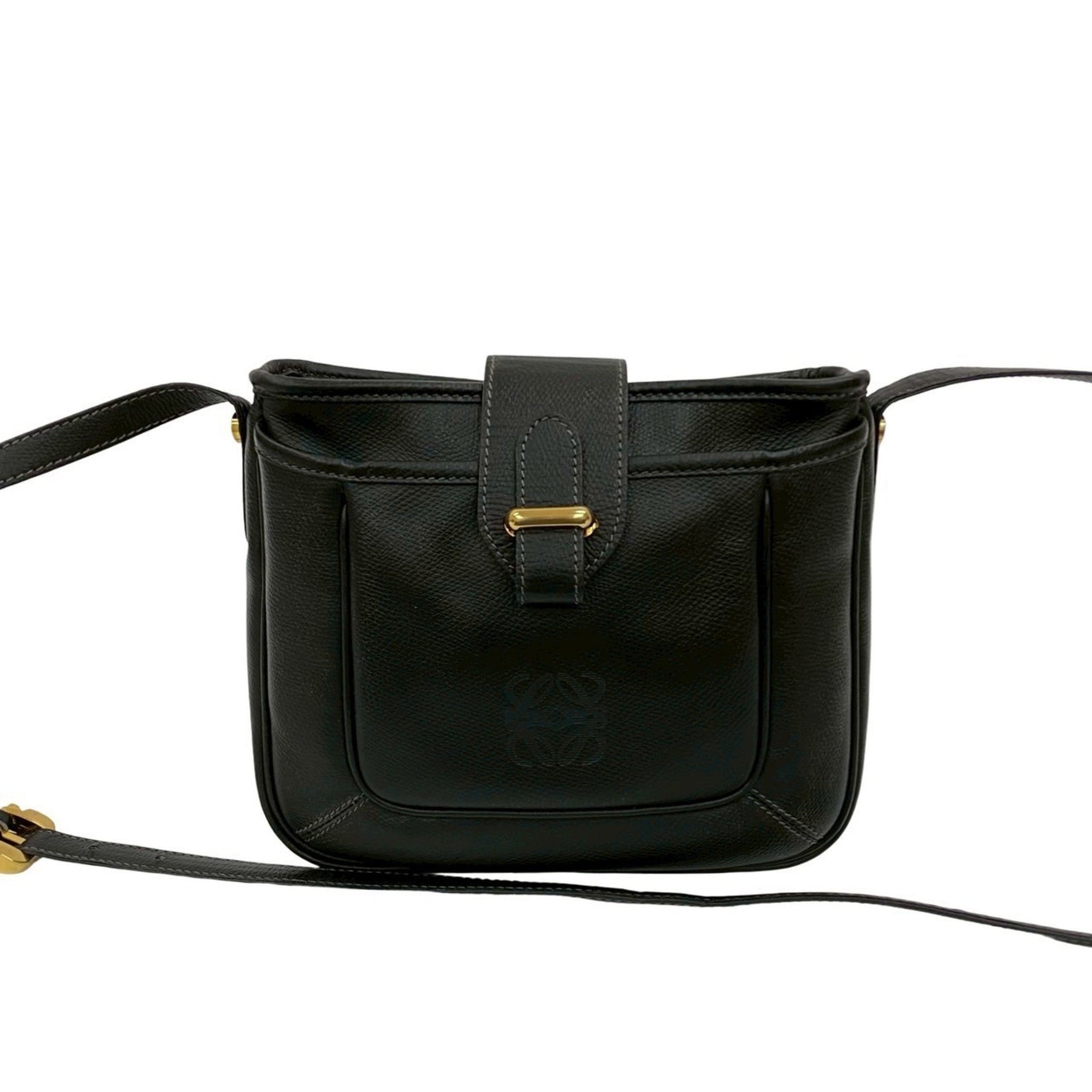 LOEWE Anagram Embossed Logo Leather Genuine Mini Shoulder Bag/Pochette/Sacoche 962-8