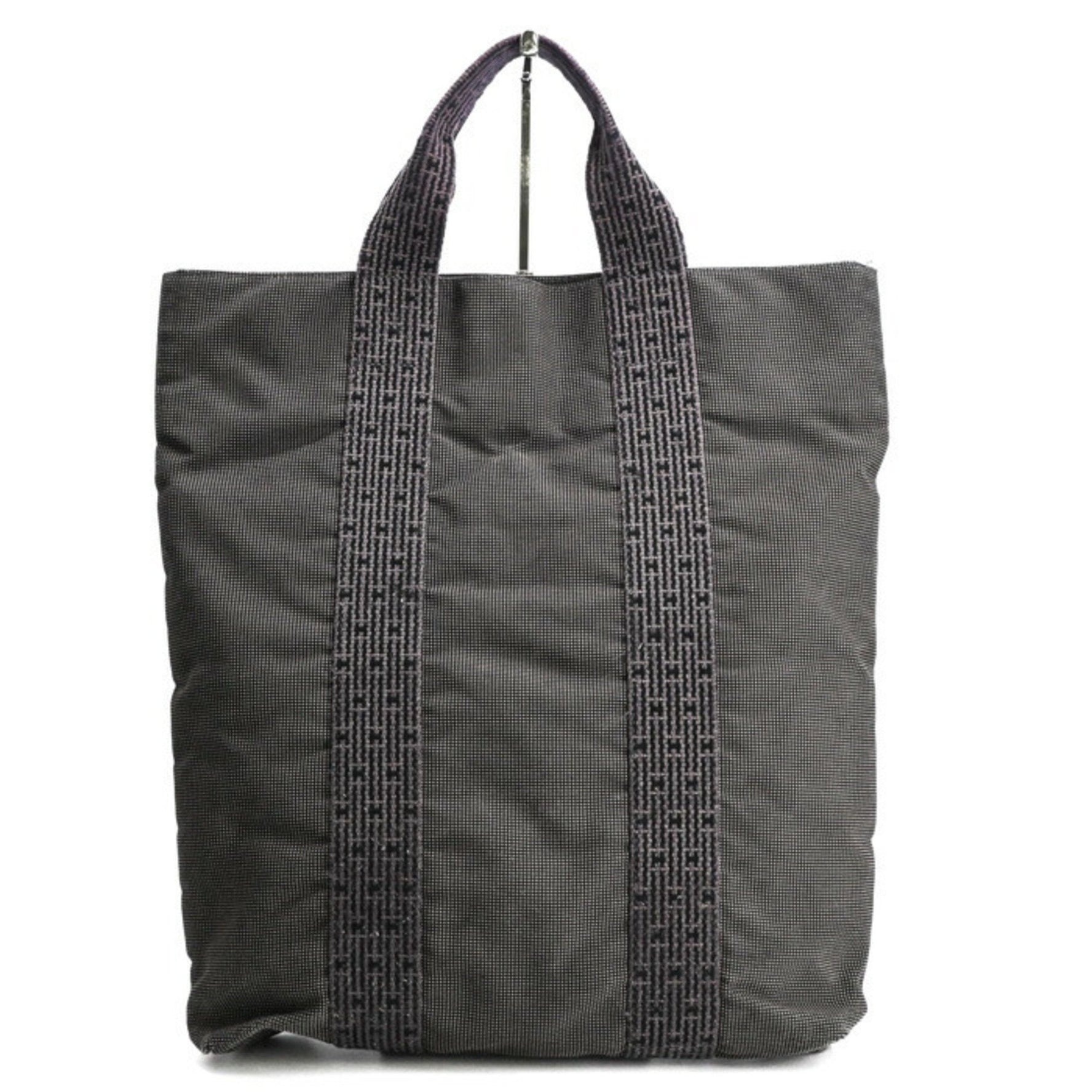 HERMES Air Line Cabas Tote Bag, Canvas, and Khaki
