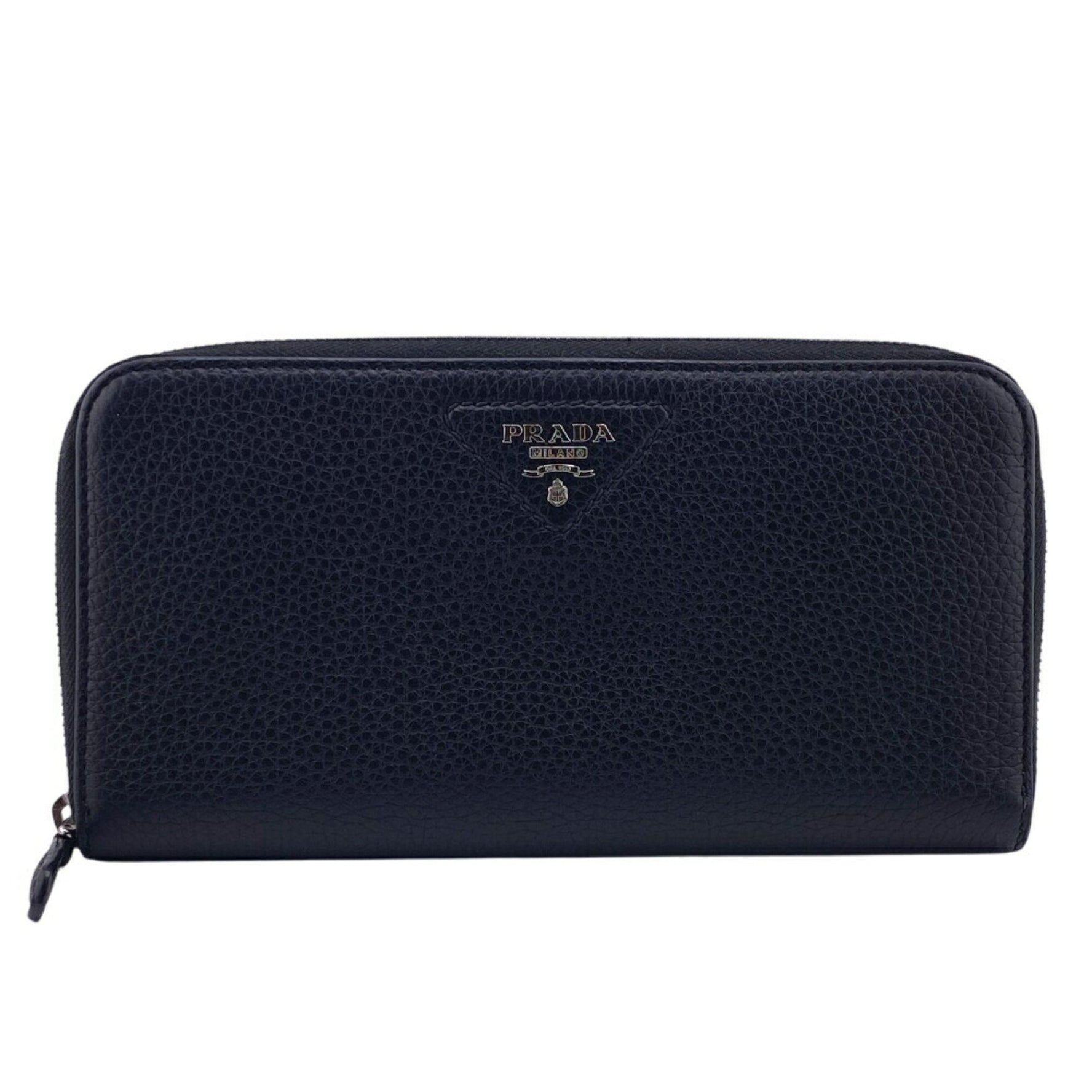 PRADA Round Lettering Long Wallet, Unisex