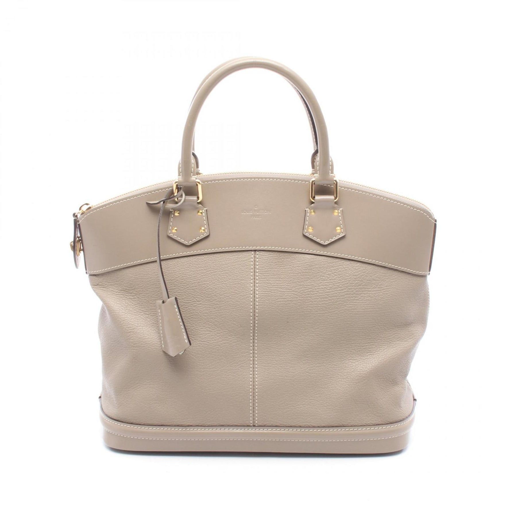 Louis Vuitton Lockit MM Handbag, Leather, Suhali, Beige, Verone