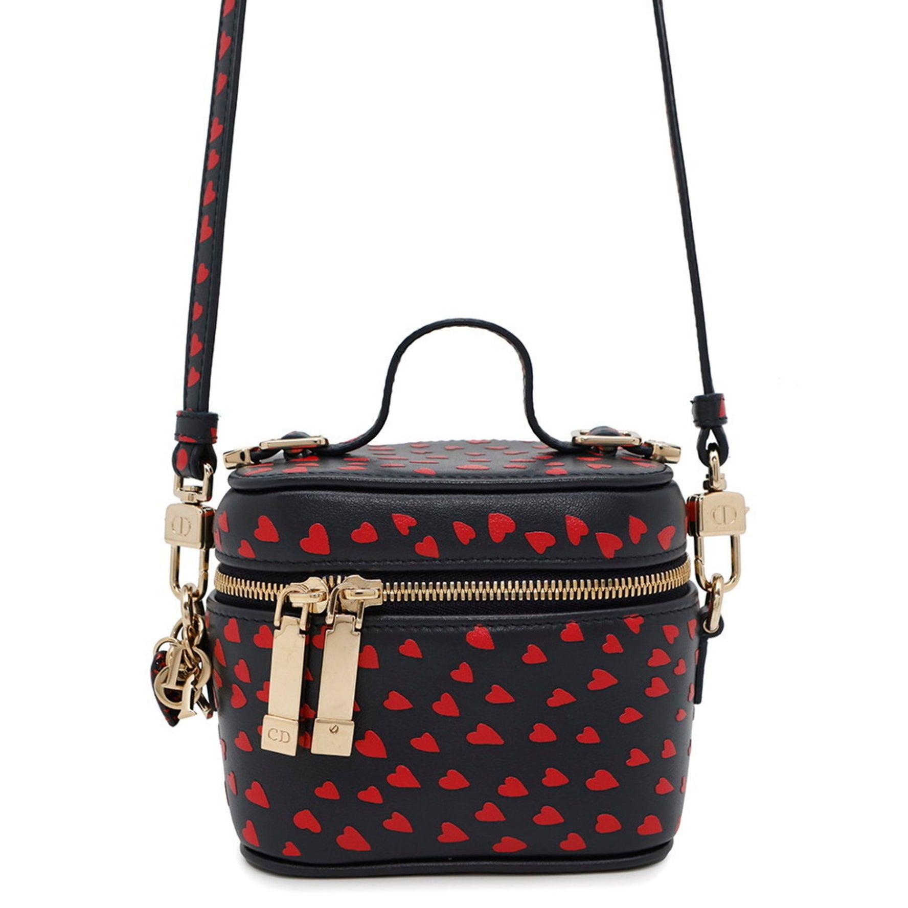 Christian Dior Shoulder Bag Heart Vanity Pouch Leather