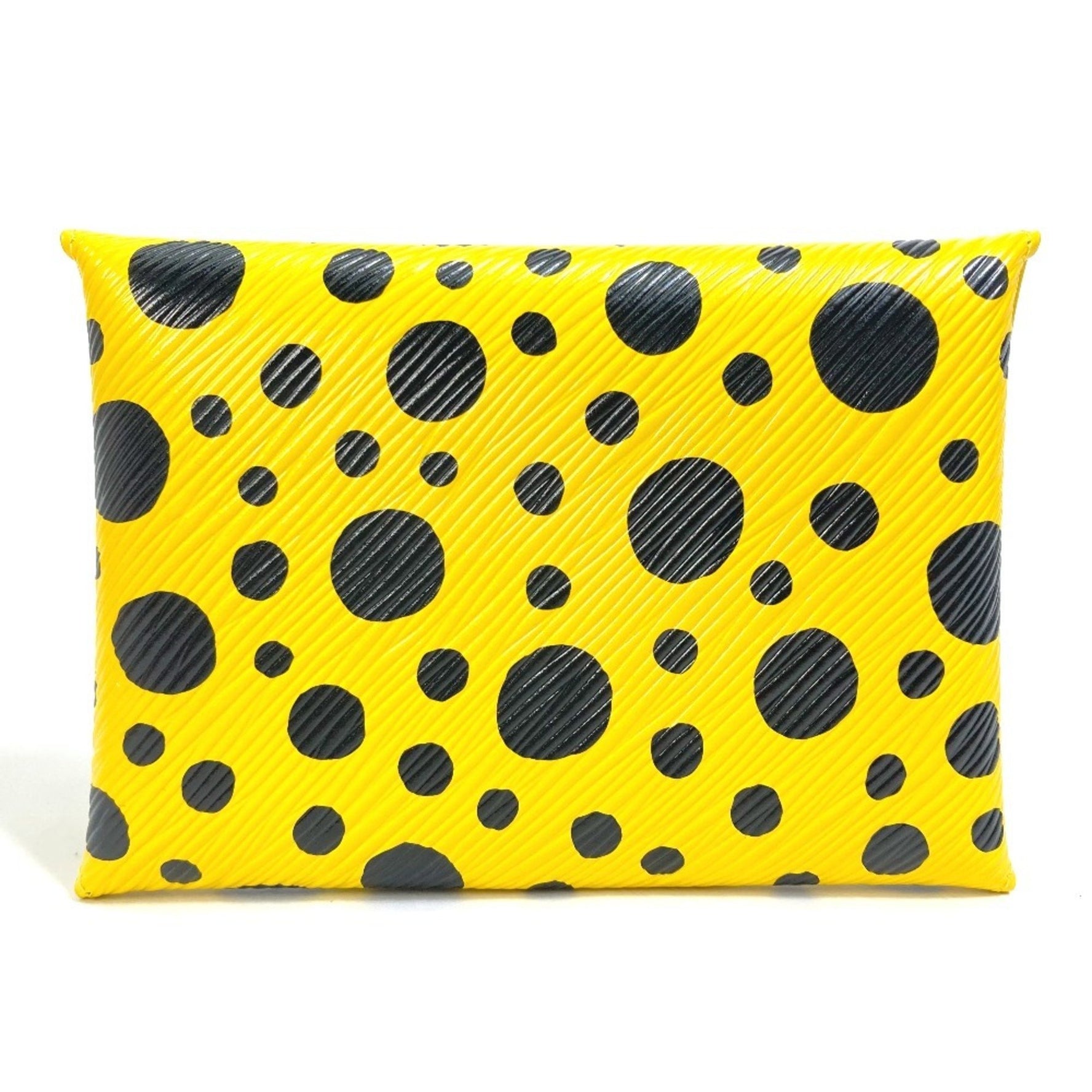 Louis Vuitton Yellow Leather Dot Only Yayoi Kusama LV x YK Pochette Kirigami Pouch Black