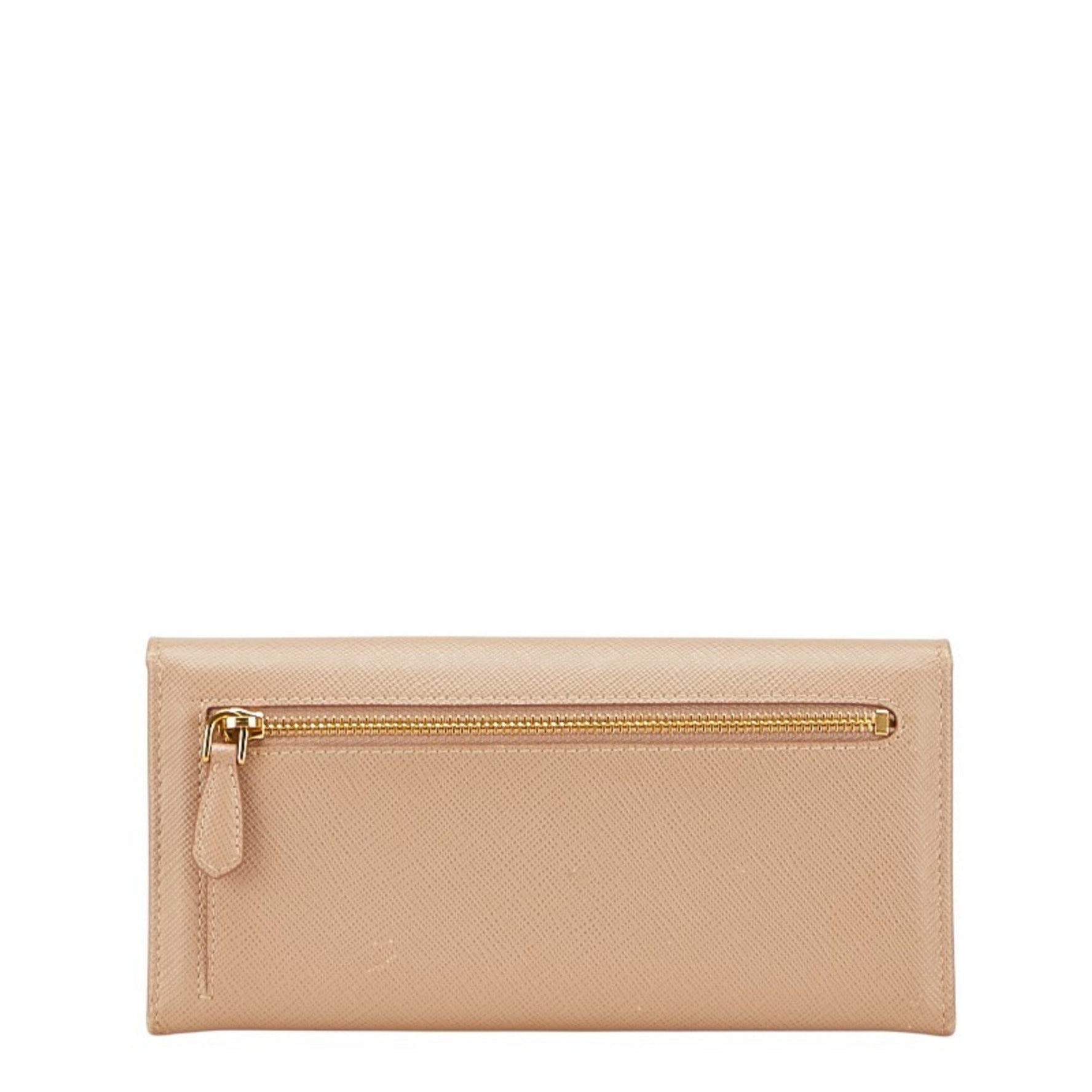 Prada logo long wallet in Saffiano leather .