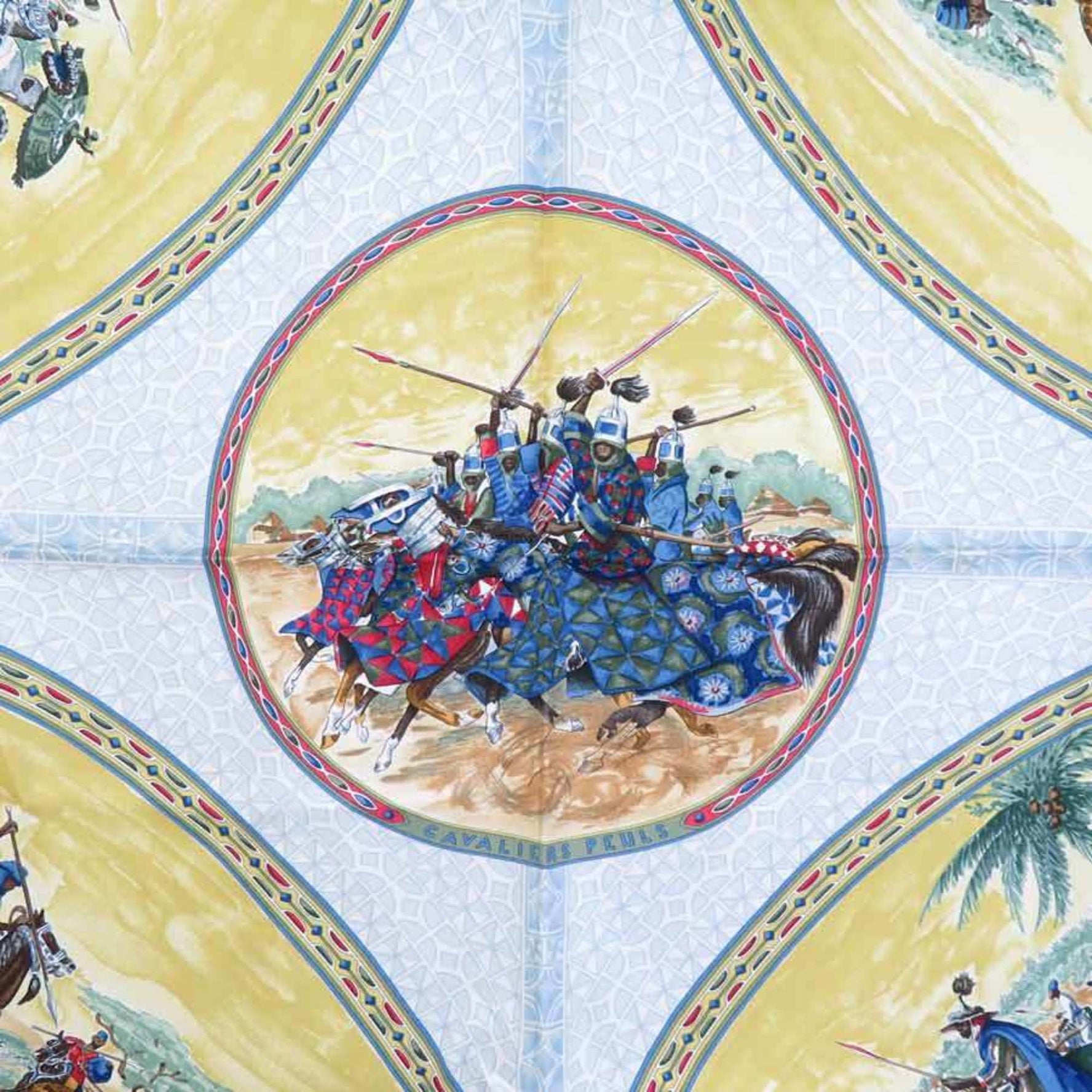 Hermes Scarf Carre 90 Silk Navy Multicolor