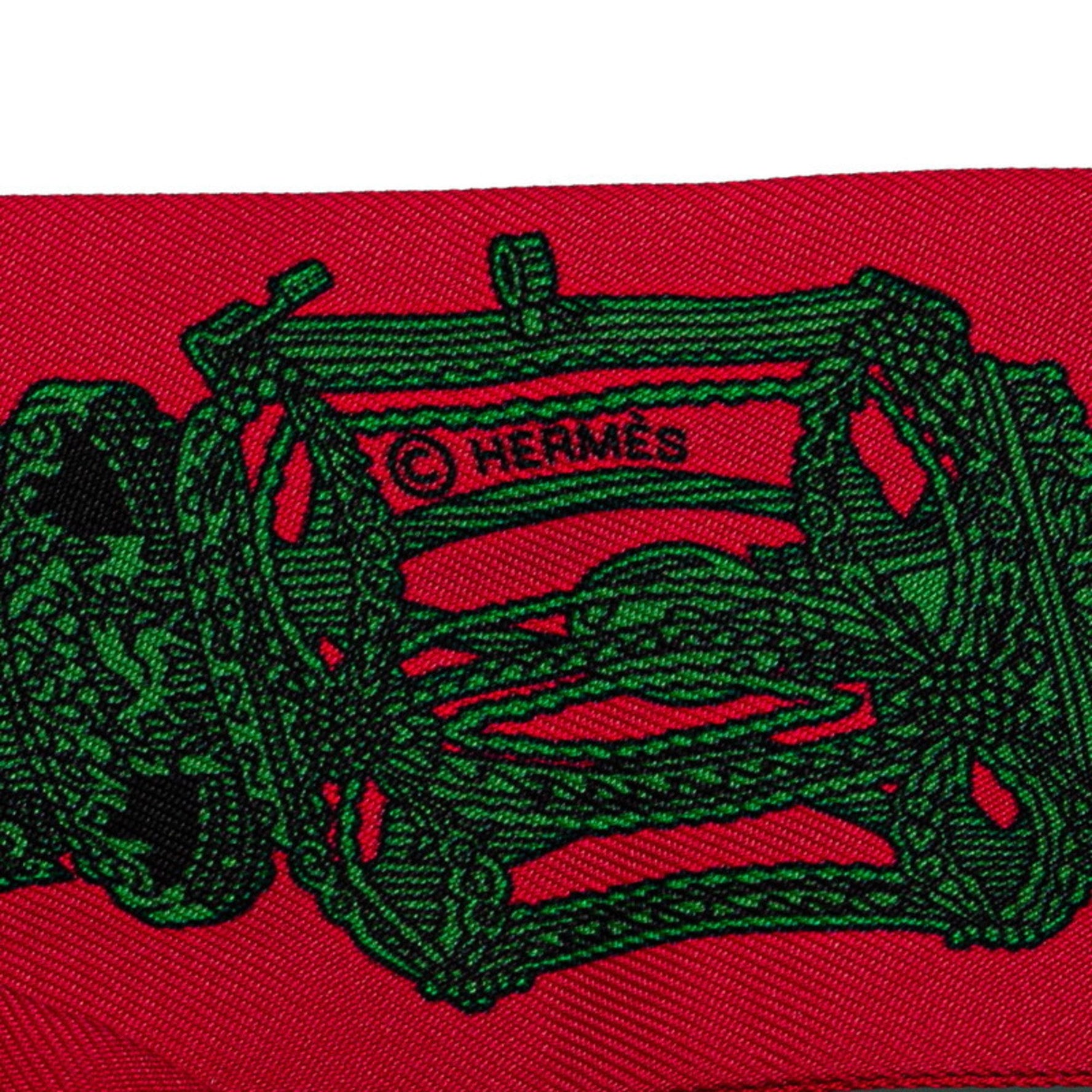 Hermès Twilly MERVEILLEUSES LANTERNES Merveilleuse Lantern Street Lamp Scarf Muffler Red Multicolor Silk HERMES