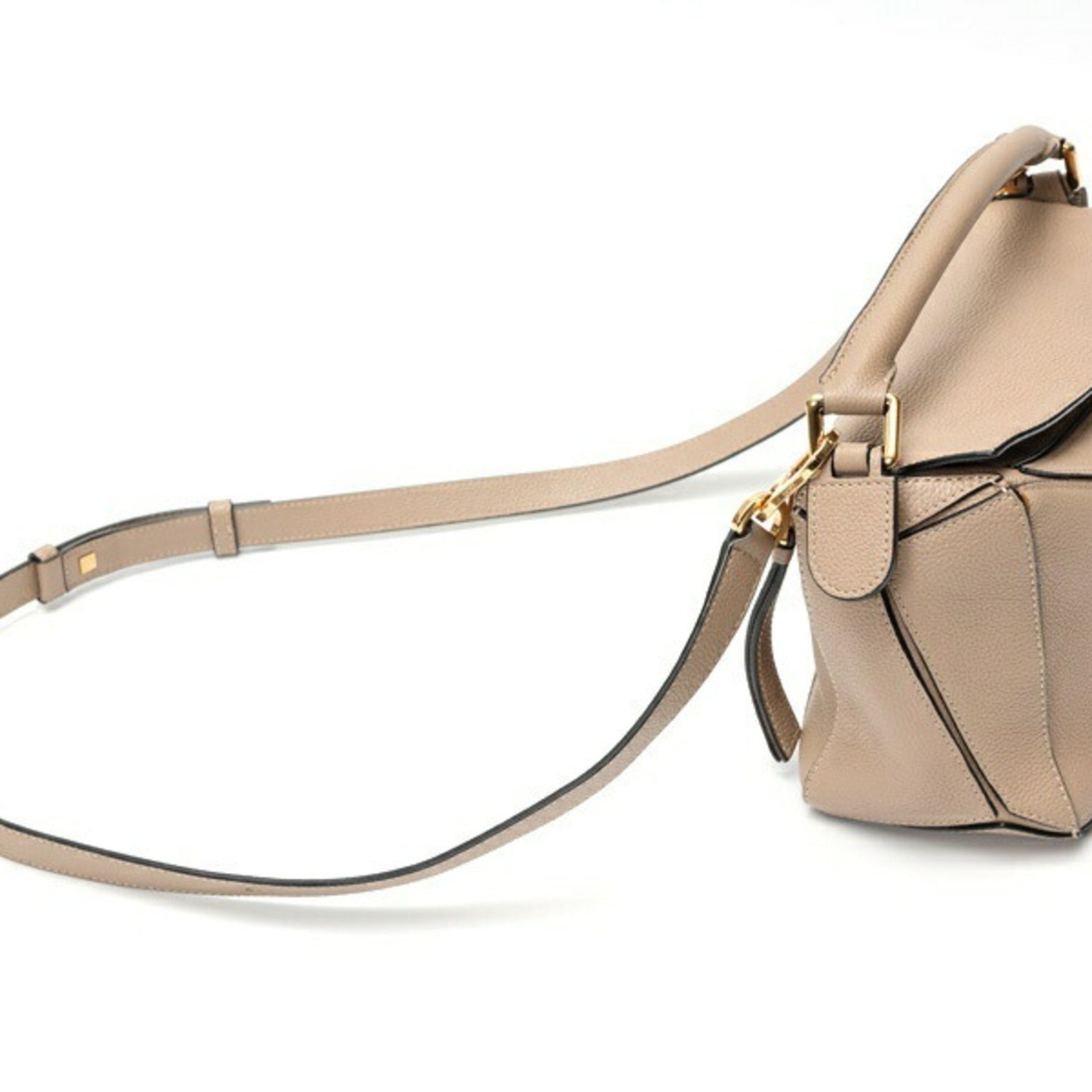 LOEWE Puzzle Bag Small Shoulder Calfskin Greige