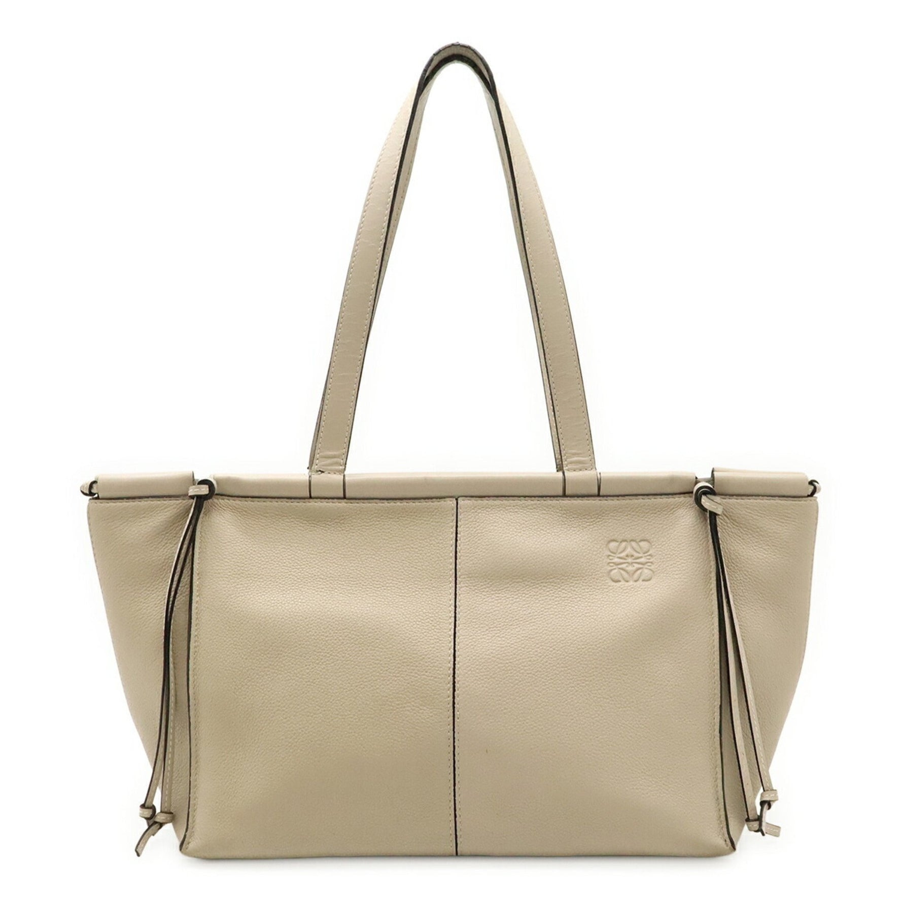 LOEWE Cushion Tote Small Tote/Shoulder Bag in Light Oat Leather