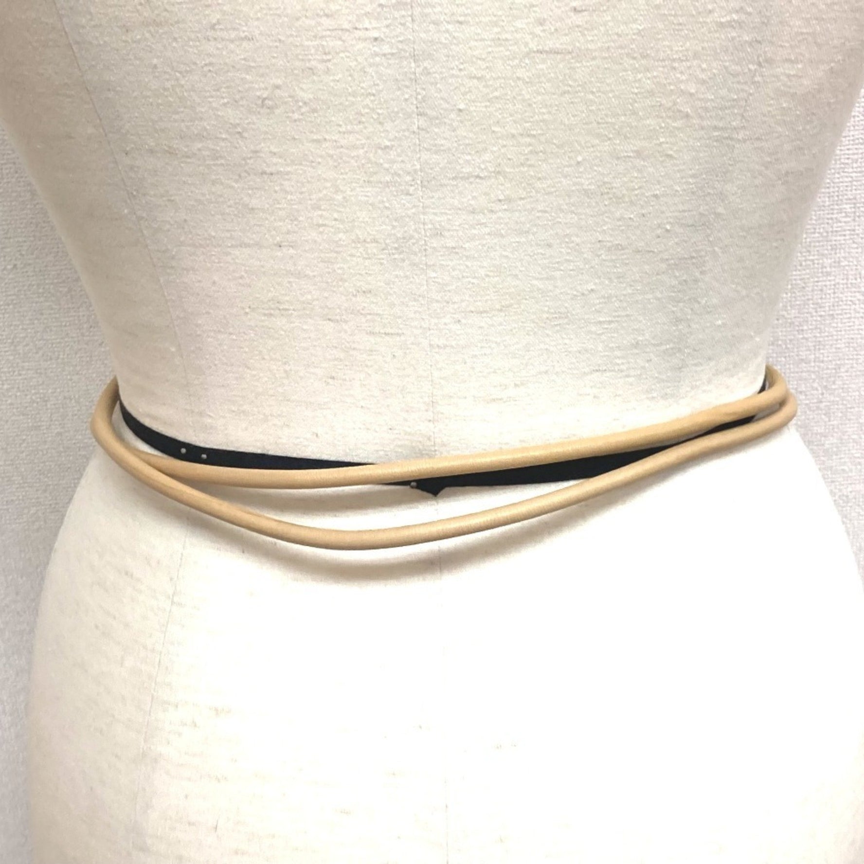 CHANEL CC Coco Mark Double Layer Belt Leather Brown