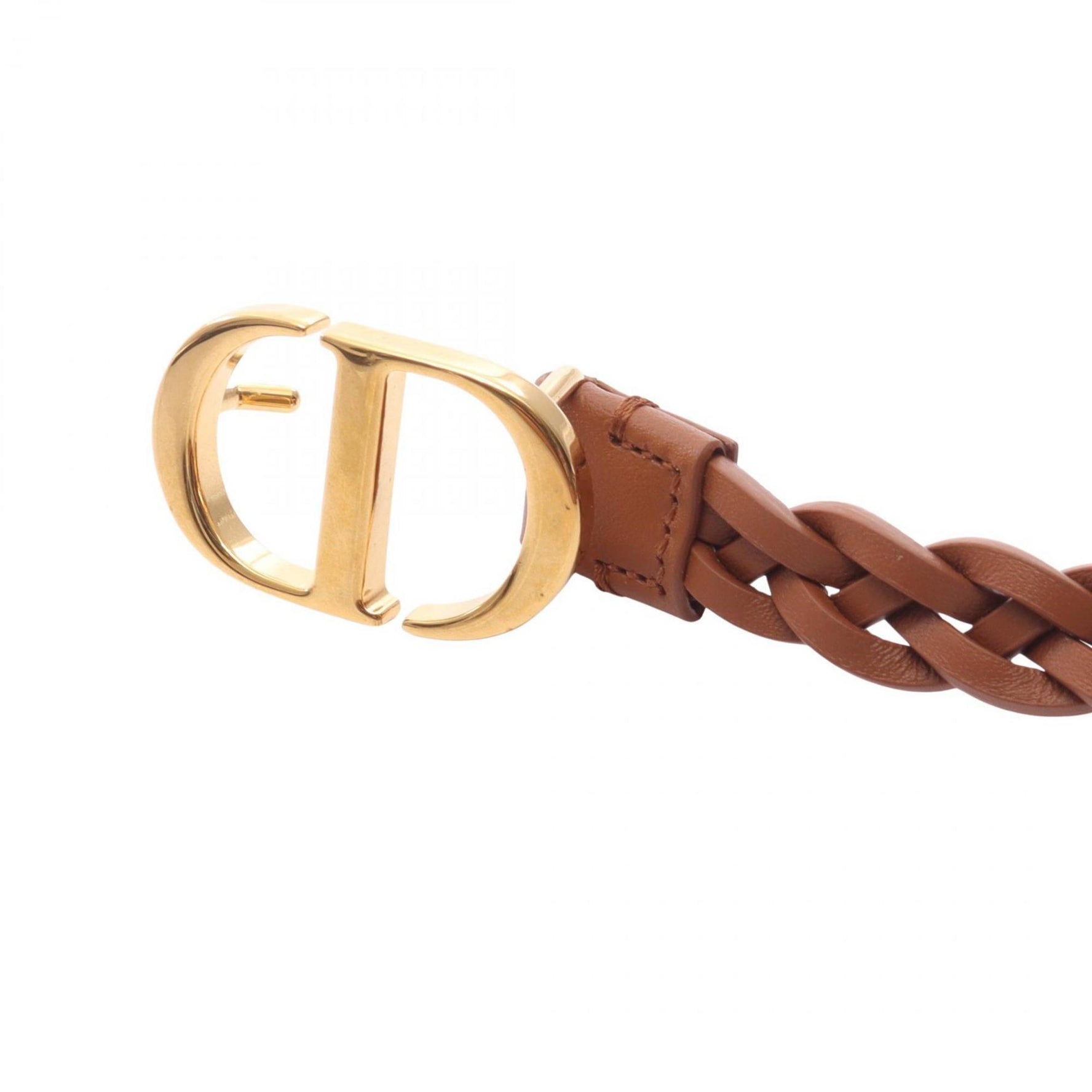 Christian Dior Dior CD logo mesh leather double belt