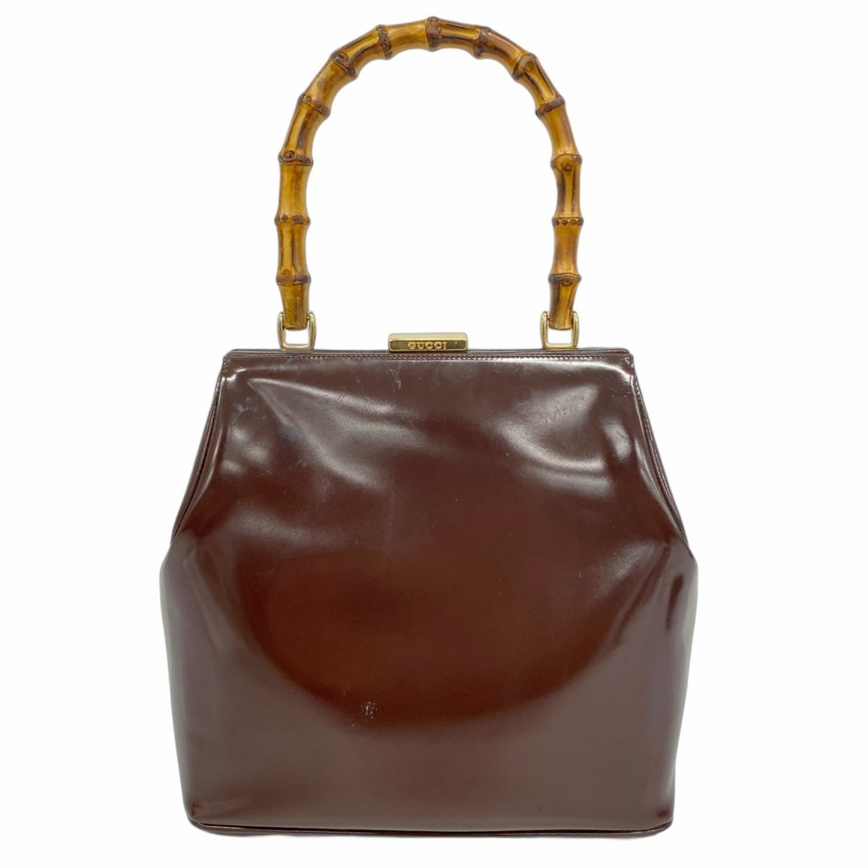 Gucci Bamboo Handbag 000 781 0295 Patent Leather