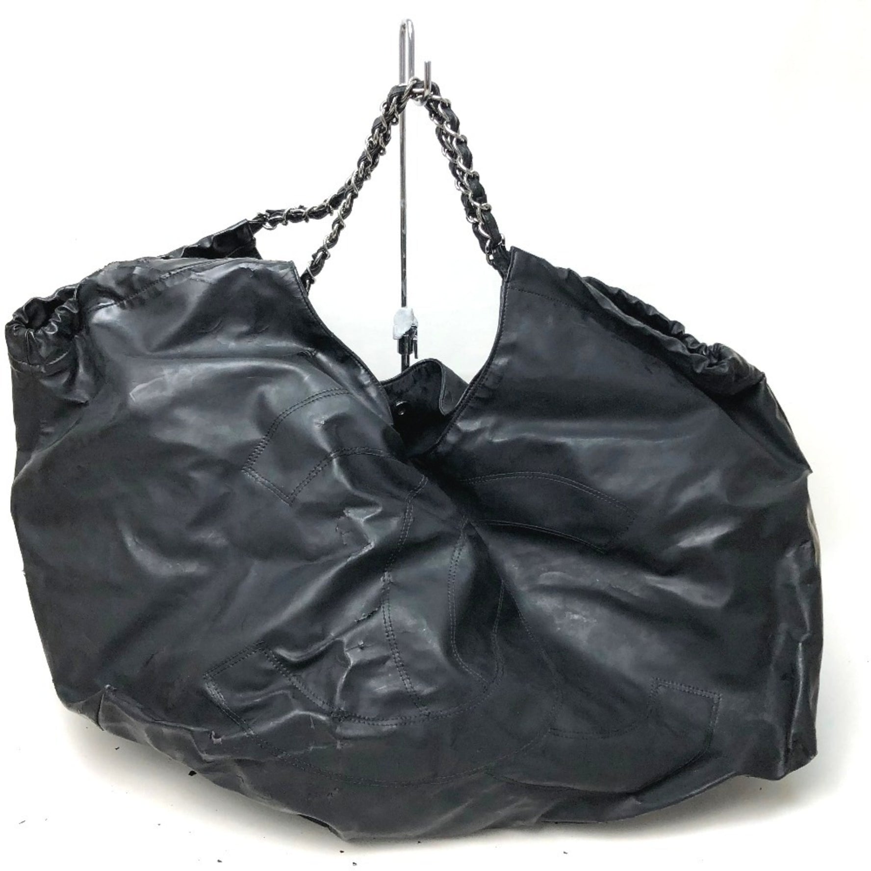 CHANEL Coco Cabas GM Chain Shoulder Bag, Enamel