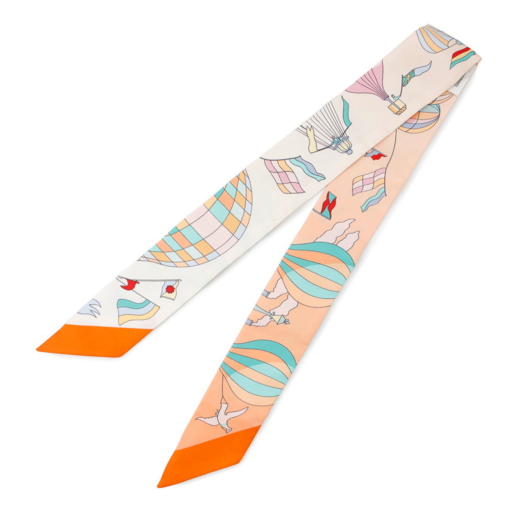 Hermes Hermès Twilly Scarf/Muffler "Les Folies Du Ciel" Silk Twill 2022