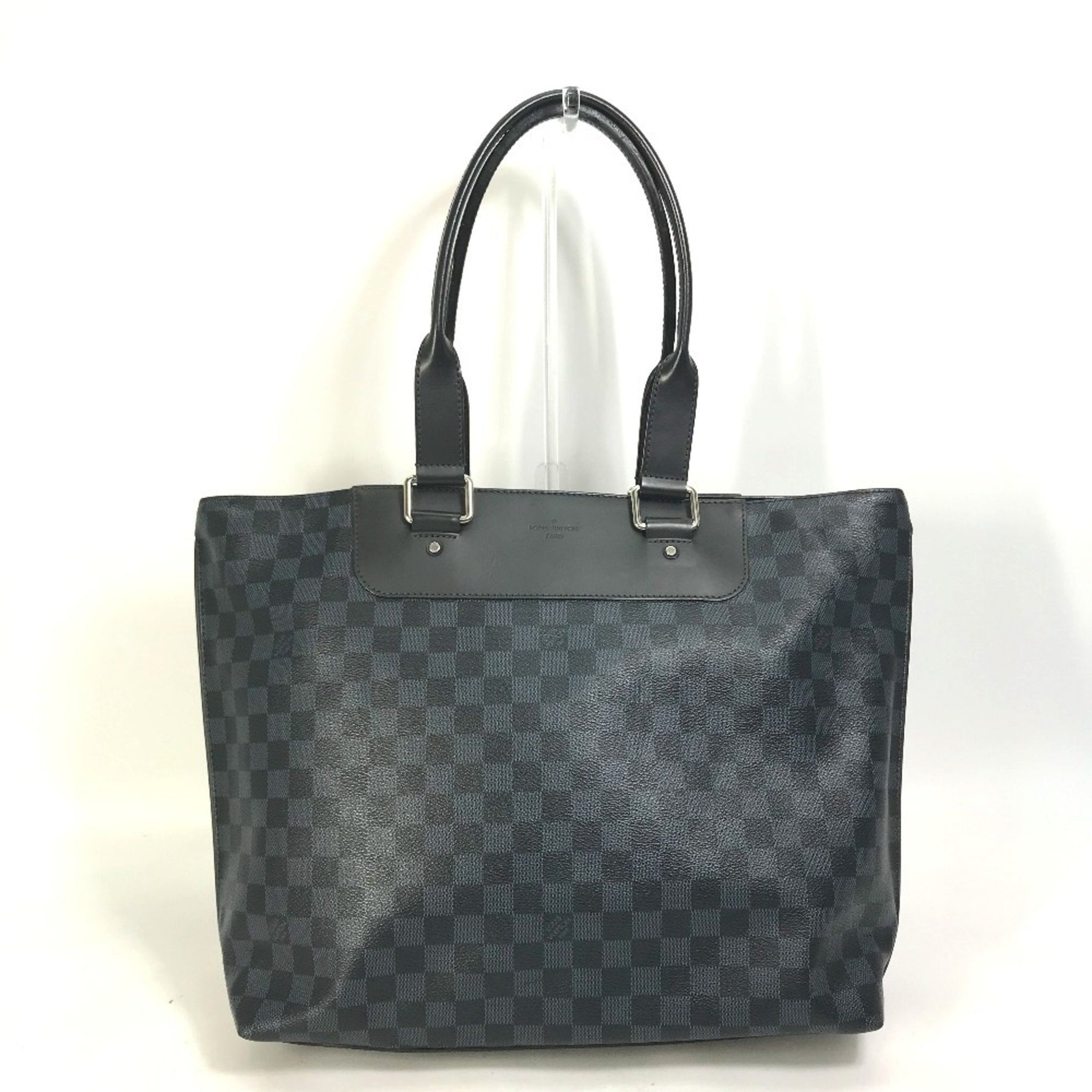Louis Vuitton Damier Cobalt Cabas Voyage Shoulder Bag, Business Tote Canvas, Men's, Navy