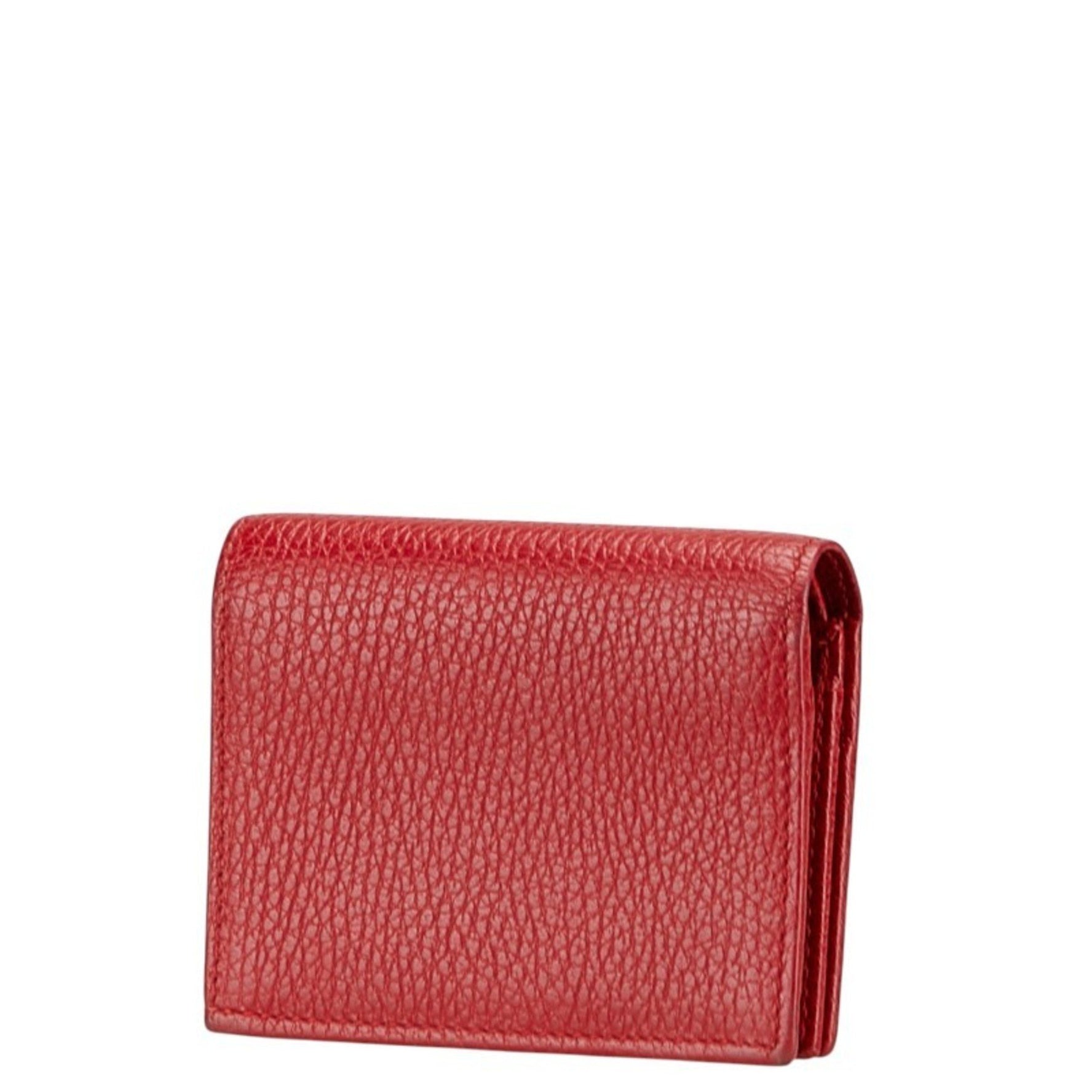 Gucci Double G Bifold Wallet Red Leather