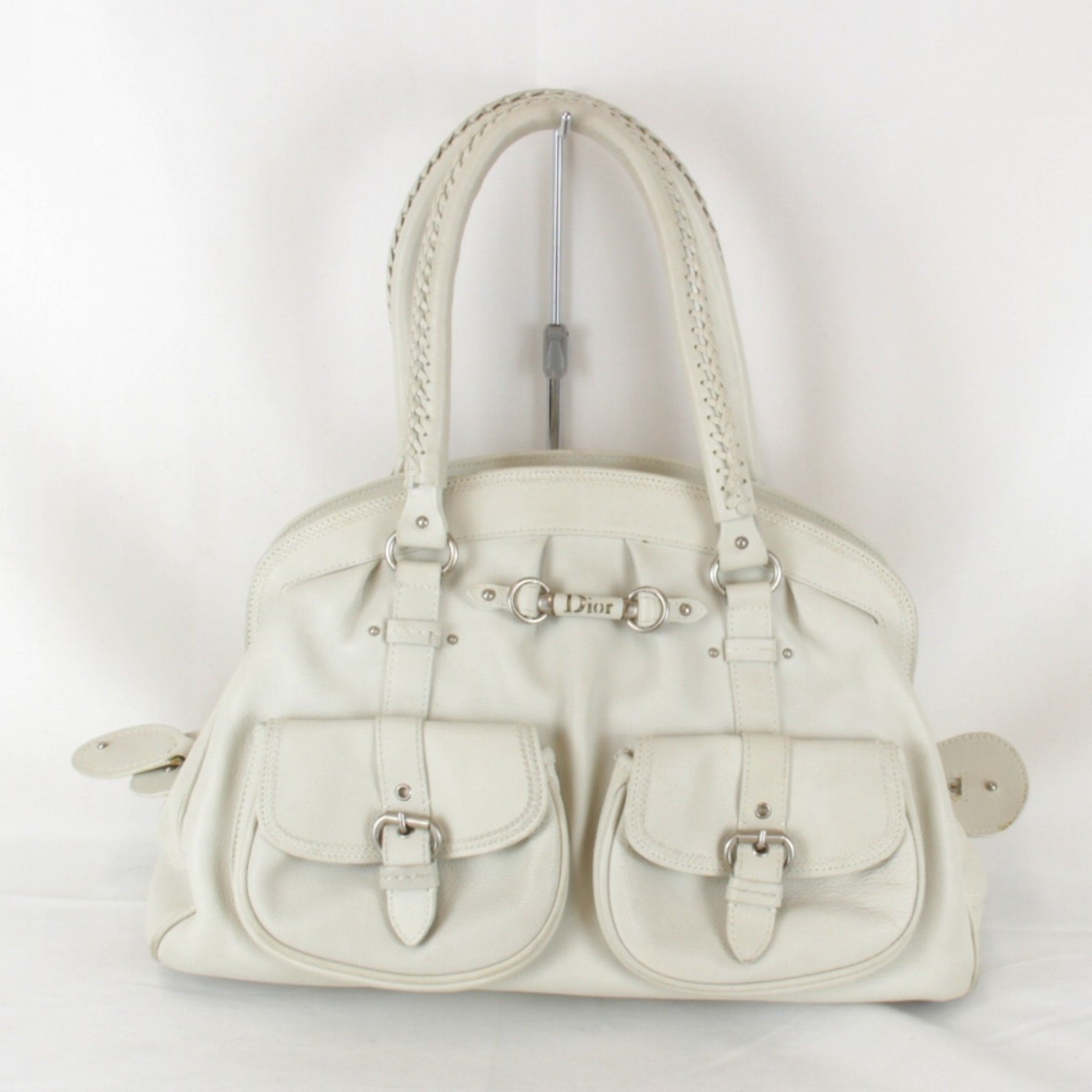 Christian Dior Medium Boston Bag, Handbag, Leather
