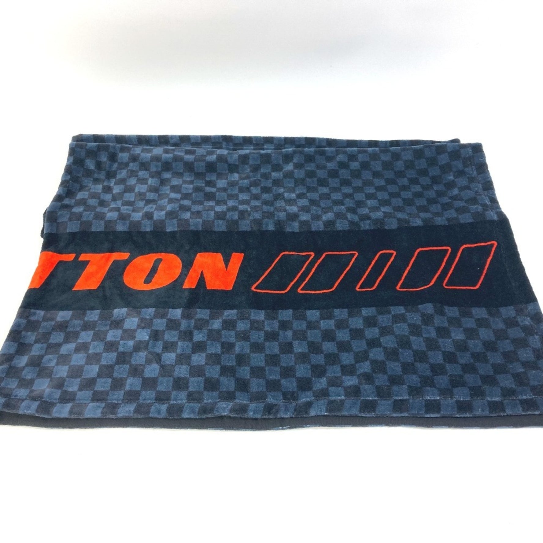 Louis Vuitton Damier Cobalt Dora Doubanda Lace Beach Towel Bath Cotton Men's Navy