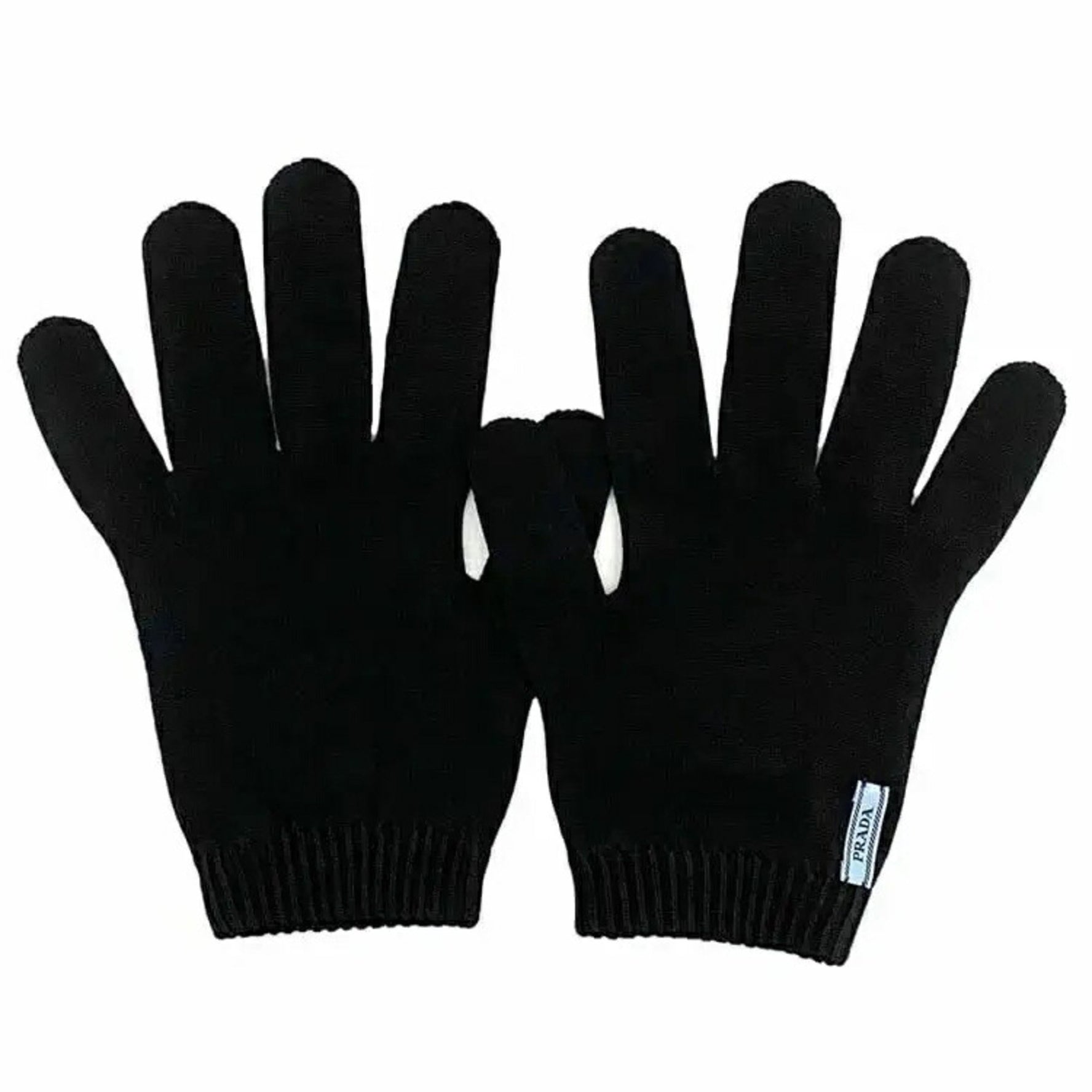 Prada gloves Black NERO 100% cotton for women
