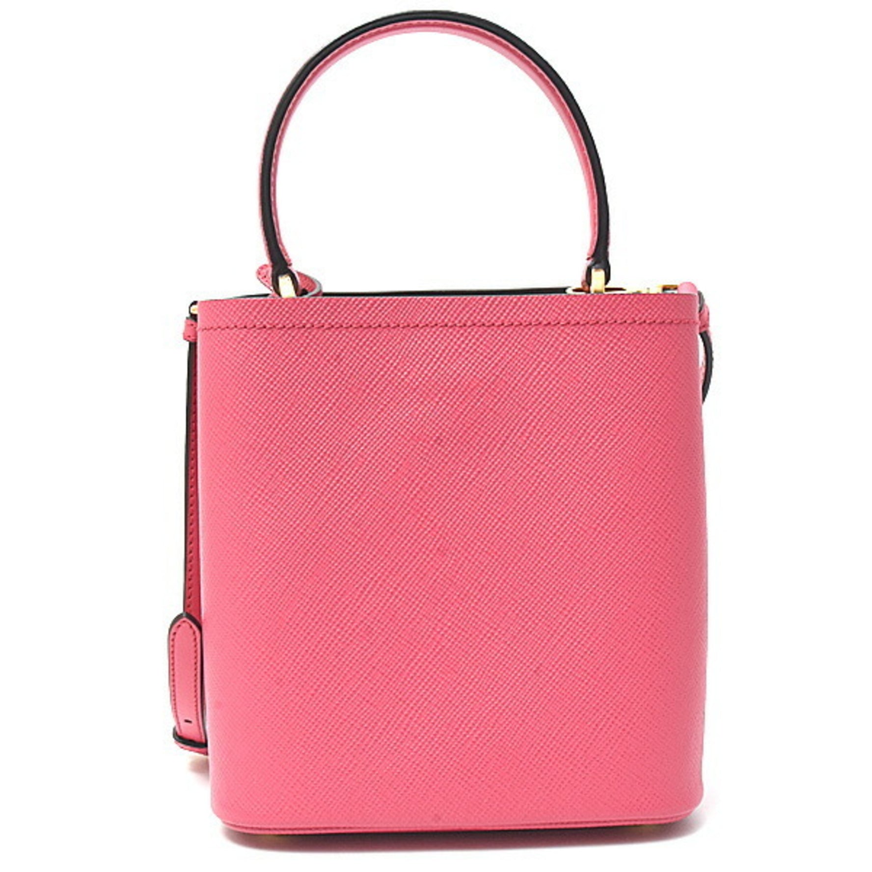 Prada Saffiano Leather Pannier Hand Shoulder Bag in