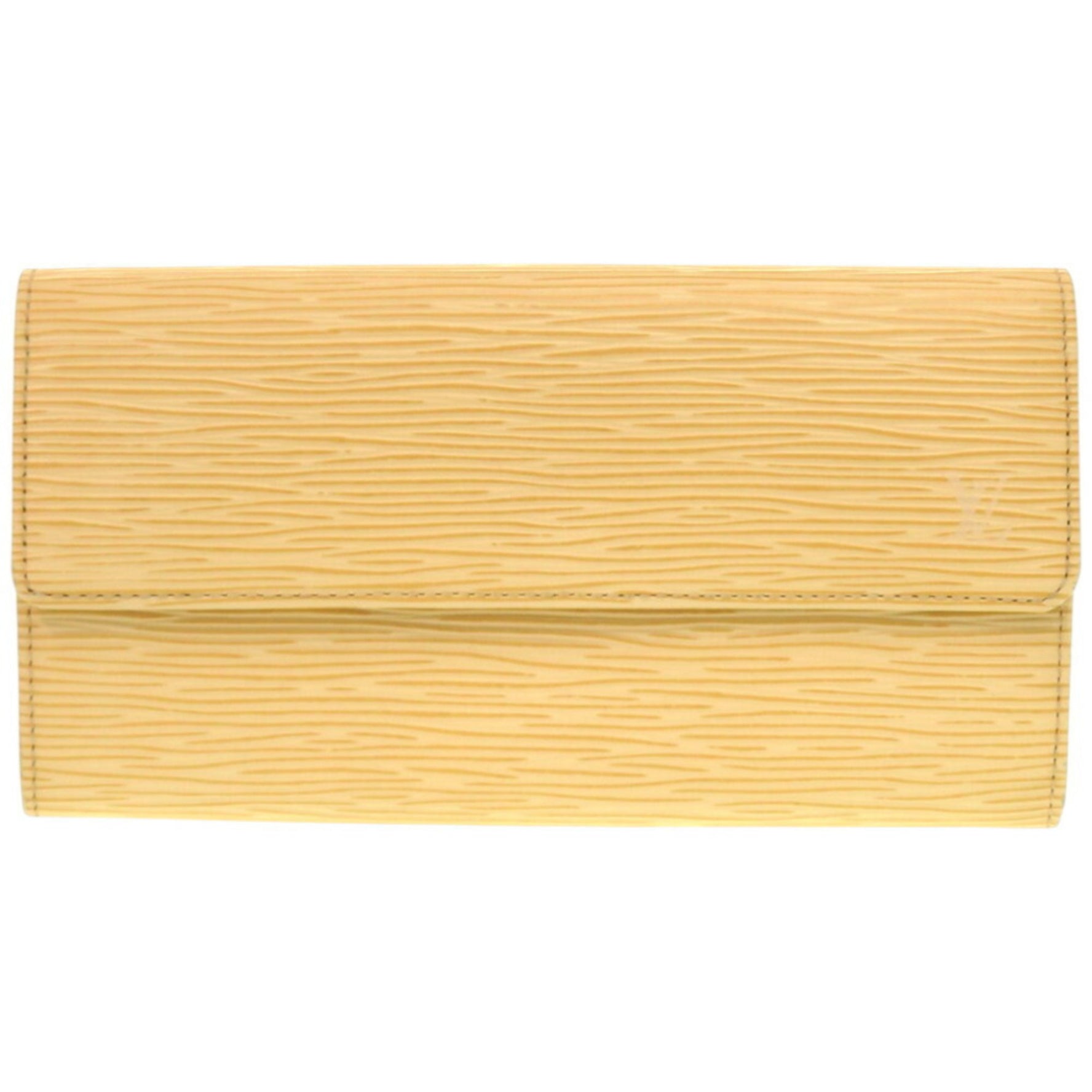 Louis Vuitton Porte Monnaie Credit Epi Wallet Leather Vanilla Yellow Long LV VUITTON