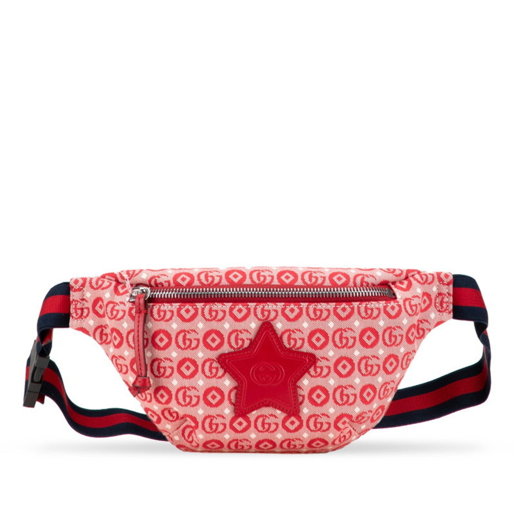 Gucci Children's GG Logo Star Body Bag/Waist Bag Red Canvas and Leather