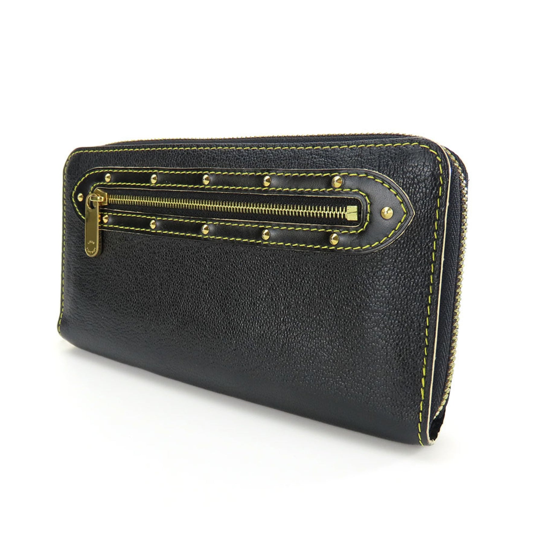 Louis Vuitton Long Wallet Zippy Suhali Round Leather Studs