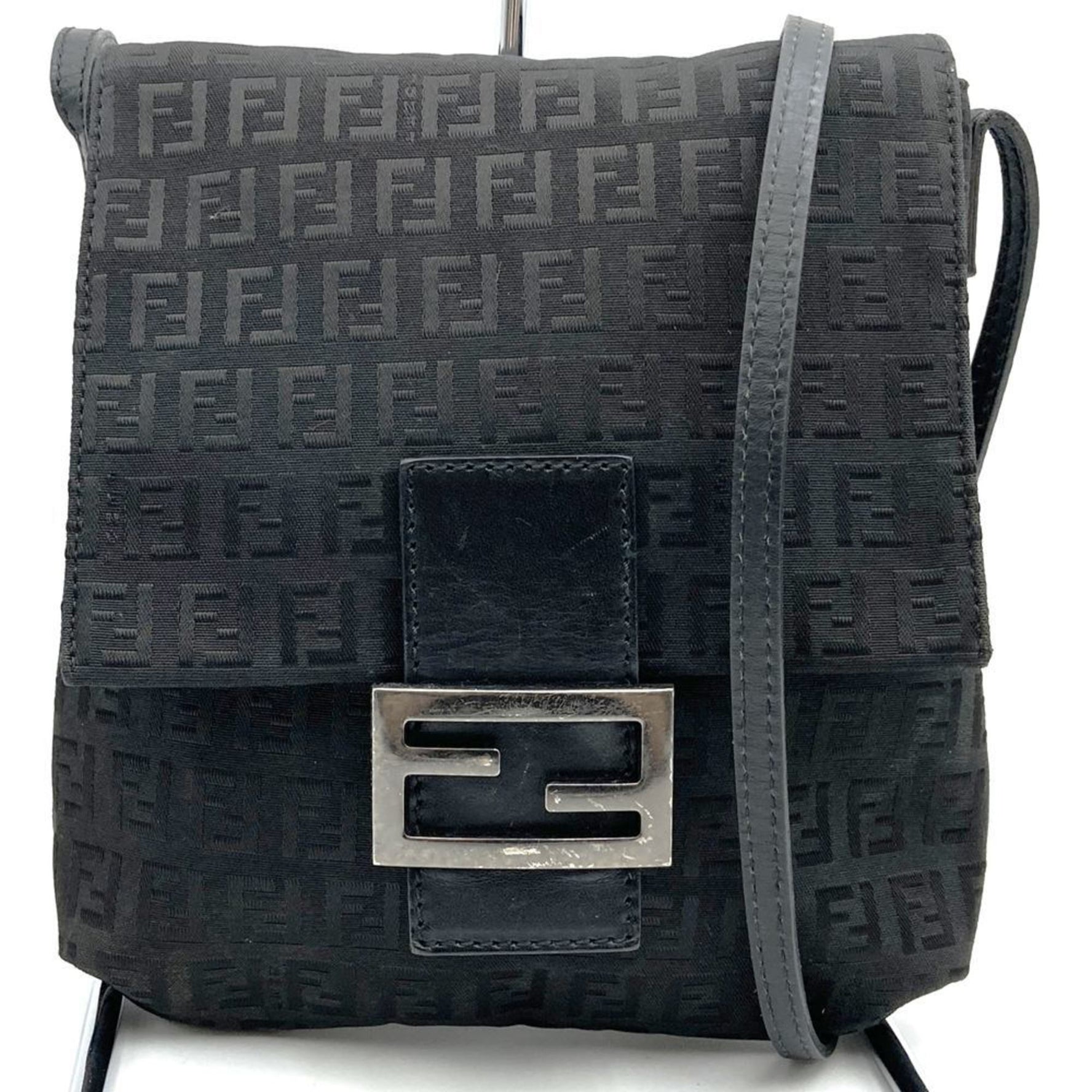 FENDI 2305 Zucchino Shoulder Bag in Canvas