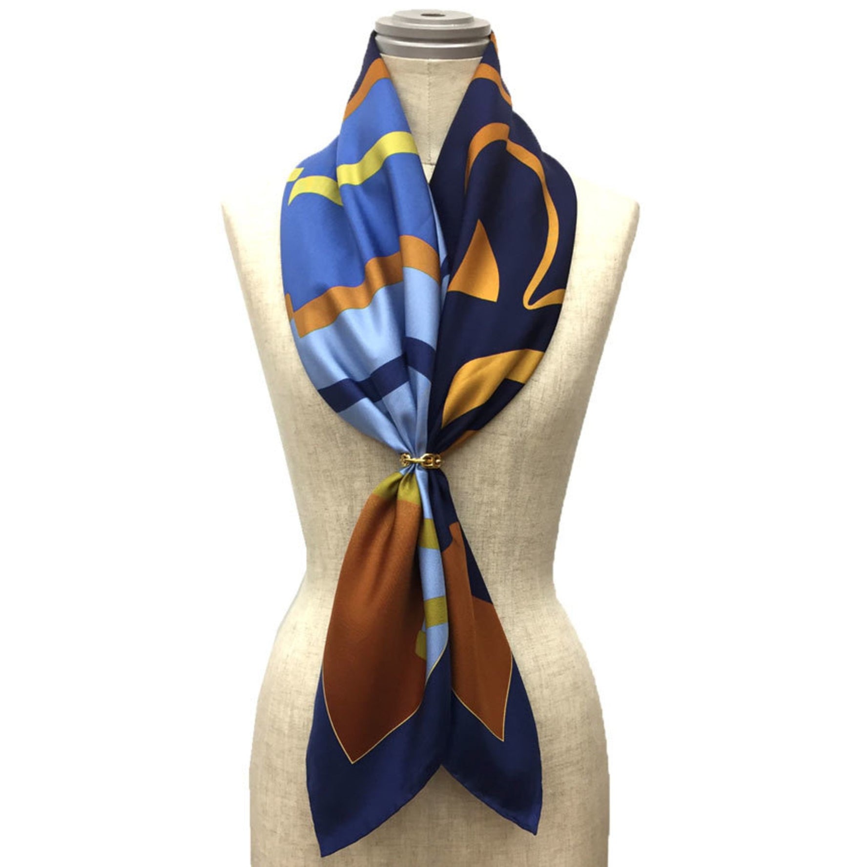 LOEWE Scarf Muffler Carre 100% Silk Flamenco