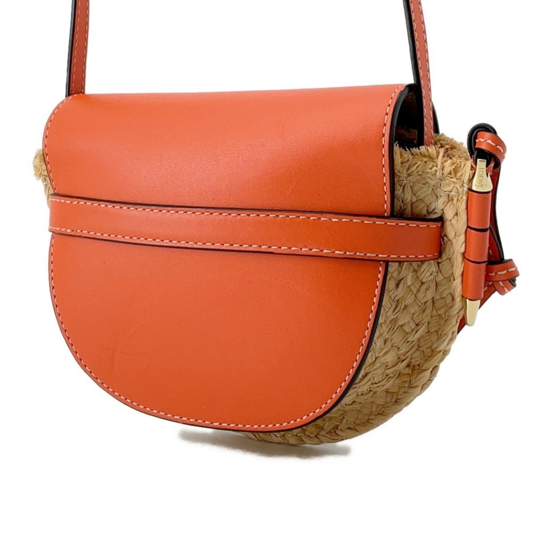 LOEWE Gate Mini Raffia Shoulder Bag Basket
