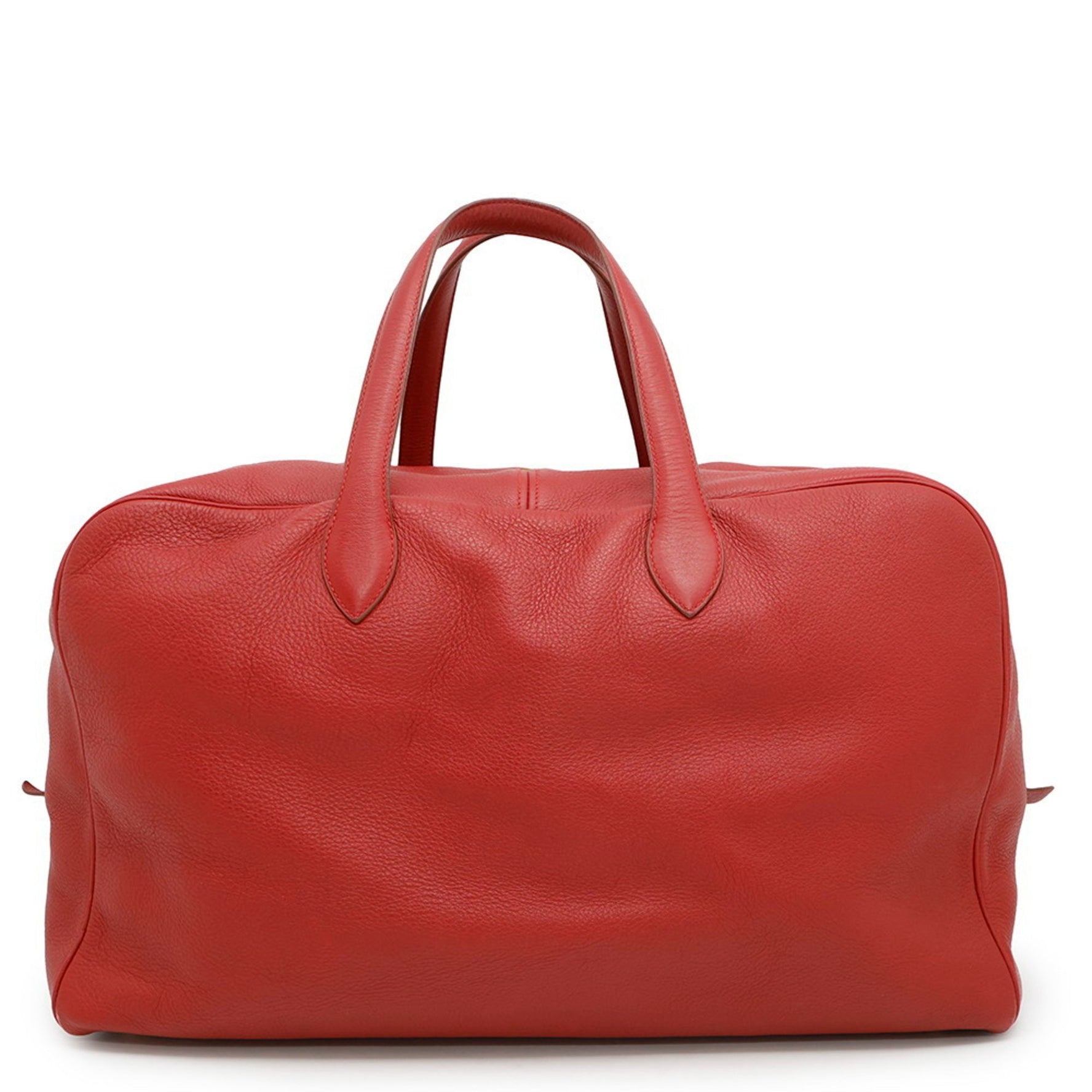 Hermes Hermès Victoria 50 Boston Bag in Red Taurillon Clemence Leather
