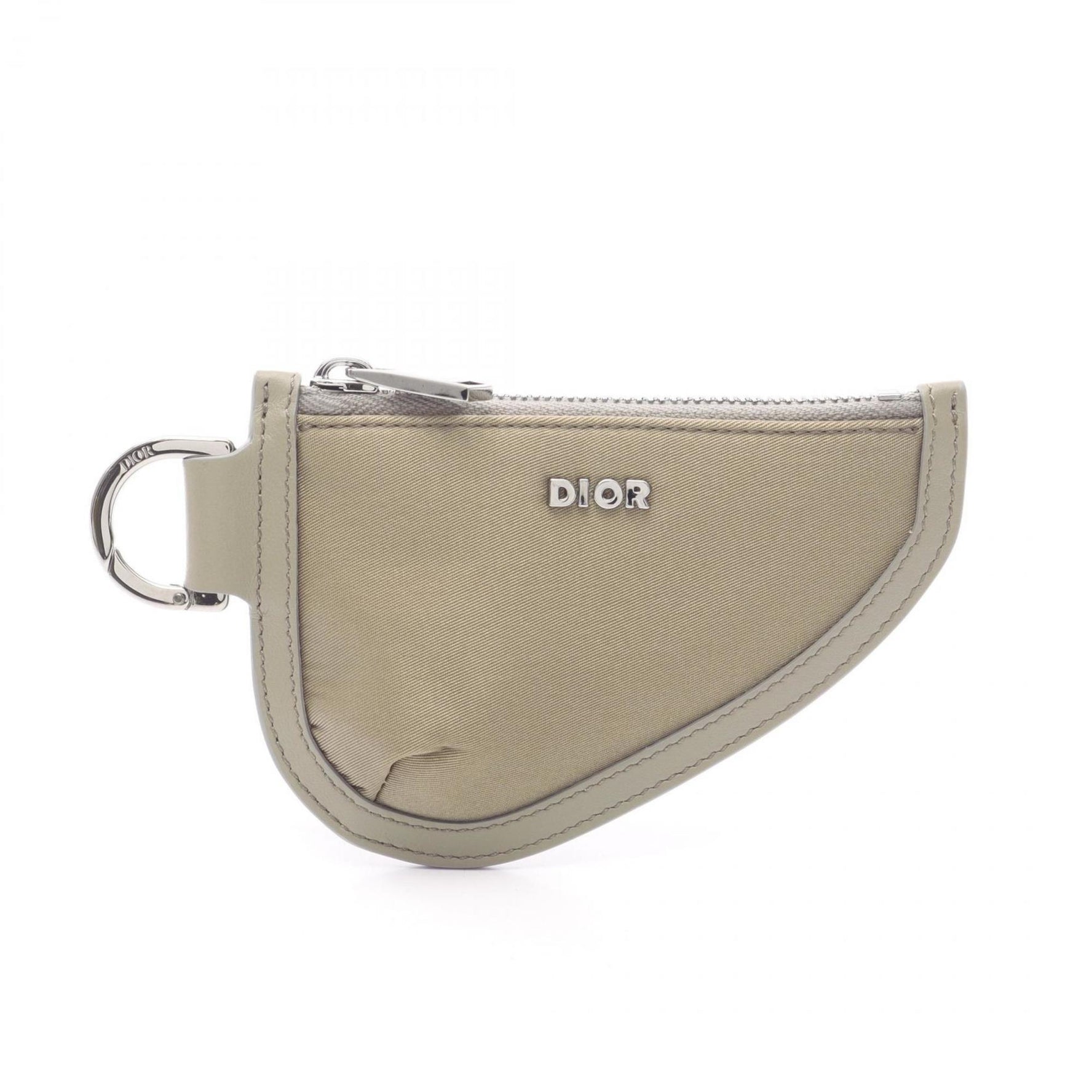 Christian Dior Saddle Wallet/Coin Case, Nylon and Leather