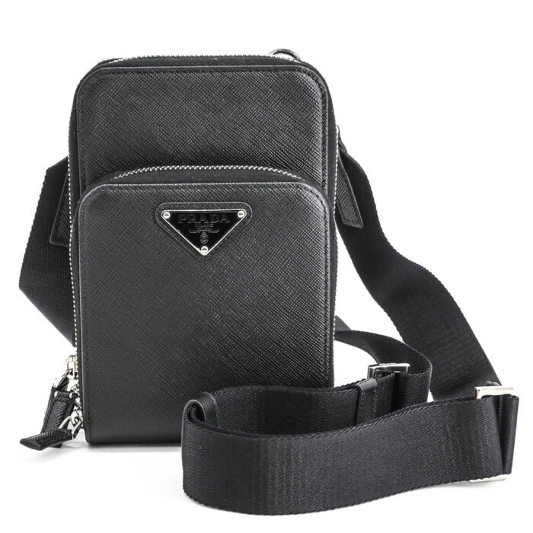 PRADA Saffiano Smartphone Case Pochette Shoulder Bag Body Bag/Belt Bag