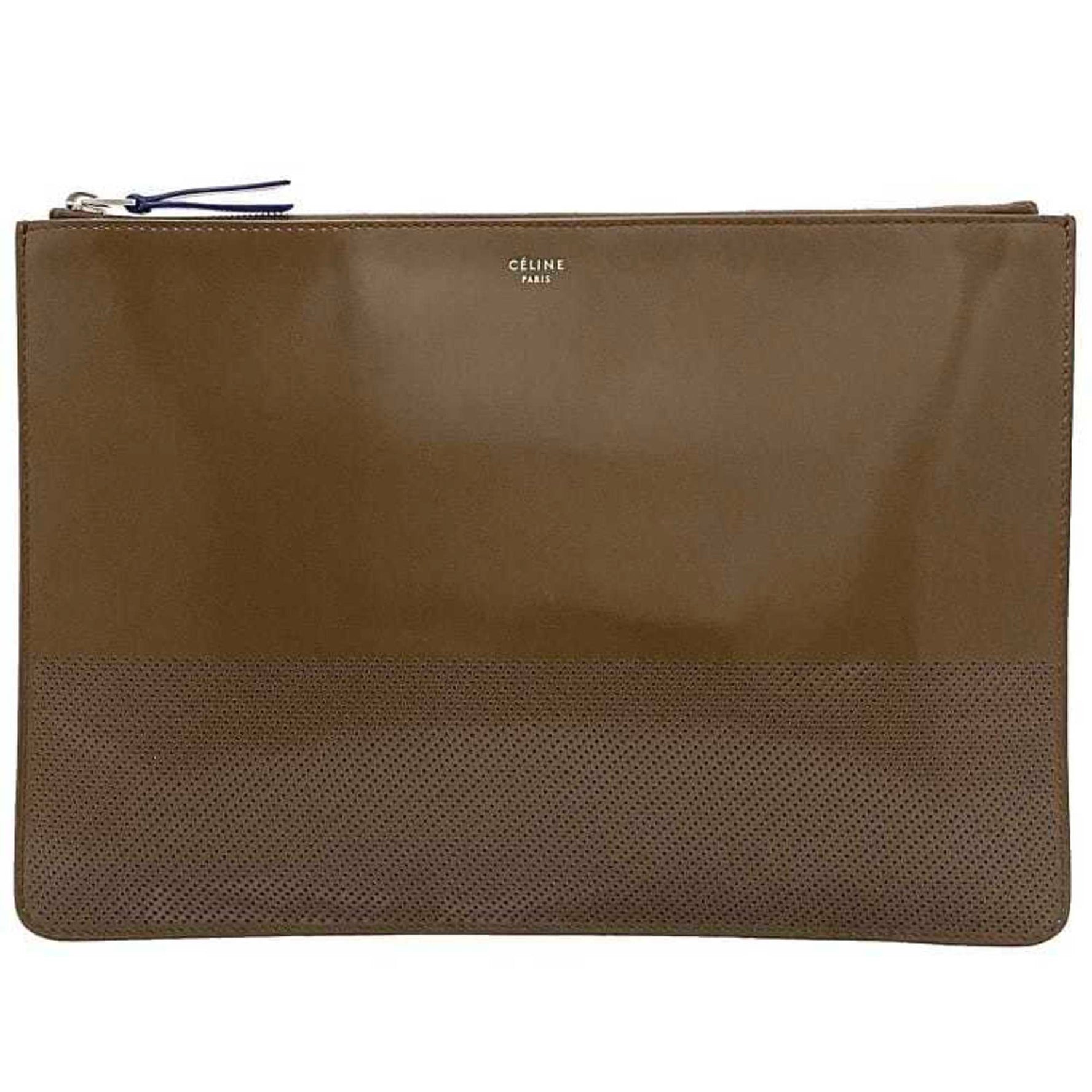 Celine clutch bag pouch patent leather punching CLUTCH POUCH ladies