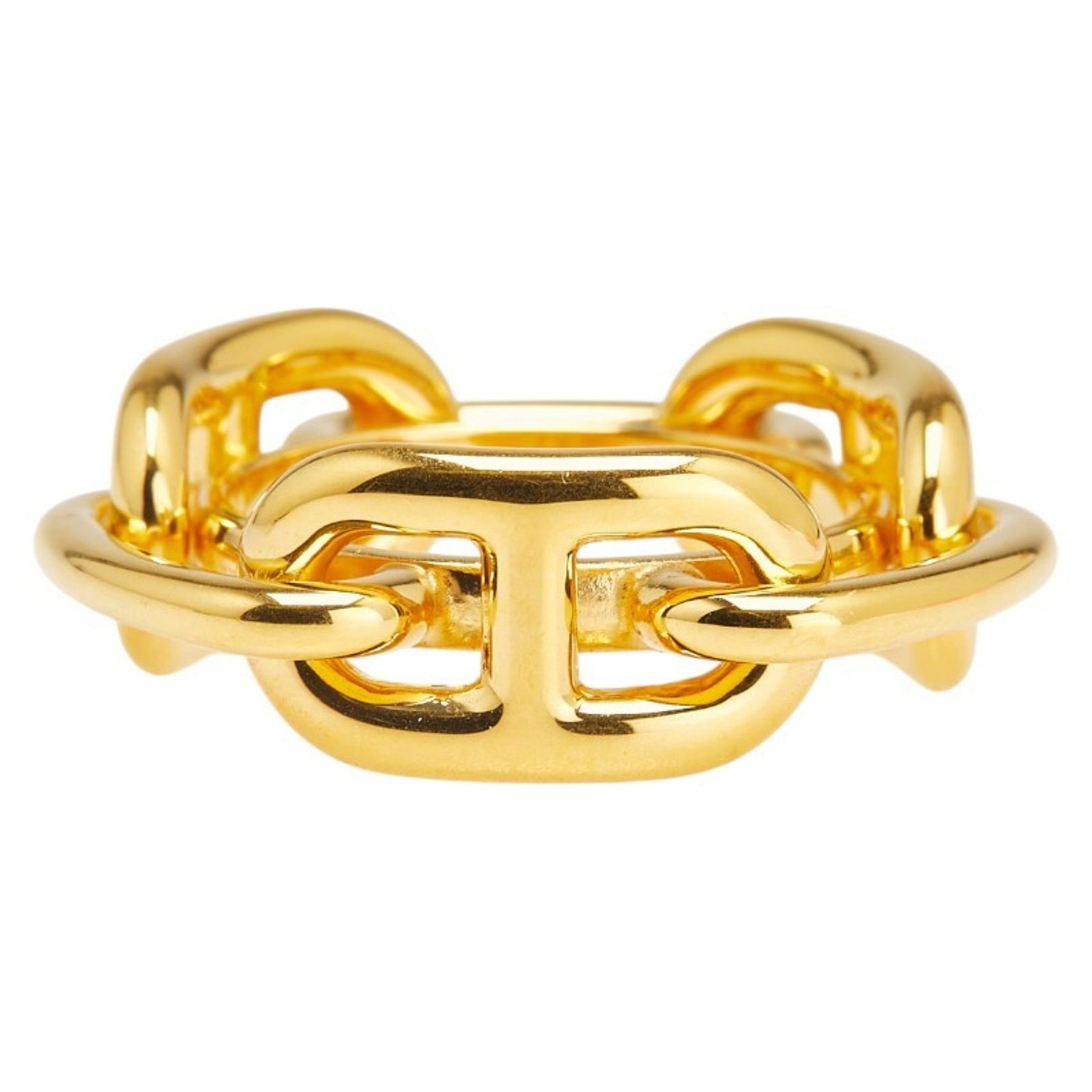 Hermes Chaine d'Ancre scarf ring, plated, .