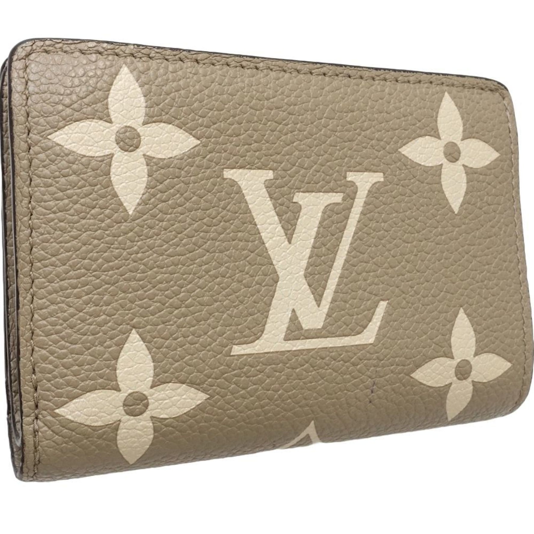 Louis Vuitton Bi-fold Wallet Portefeuille K Monogram Bicolor Empreinte Creme