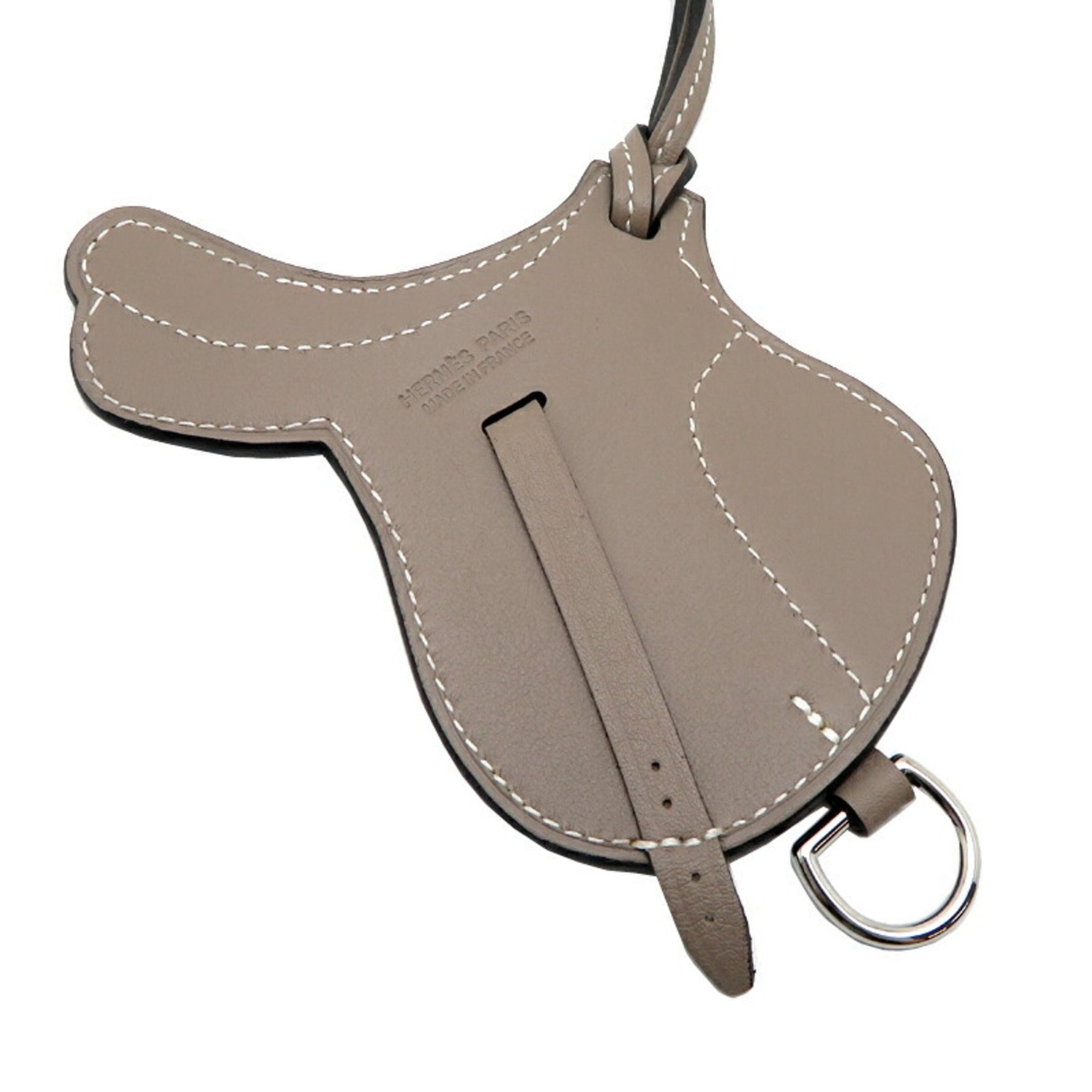 Hermes Paddock Sailor and Men's Keychain in Swift Leather, Greige