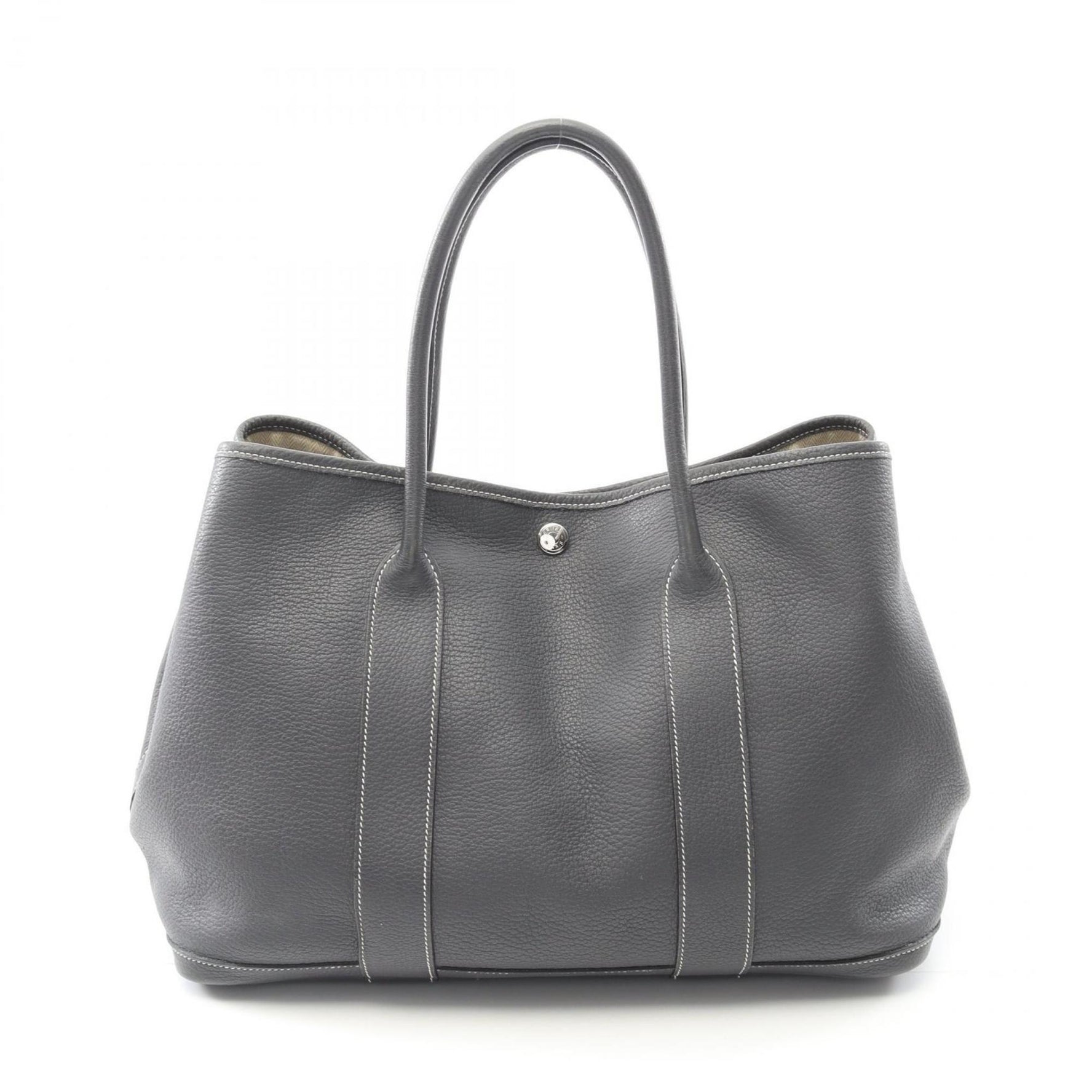 Hermes Hermès Garden Party PM Tote Bag in Negonda Leather, Gray