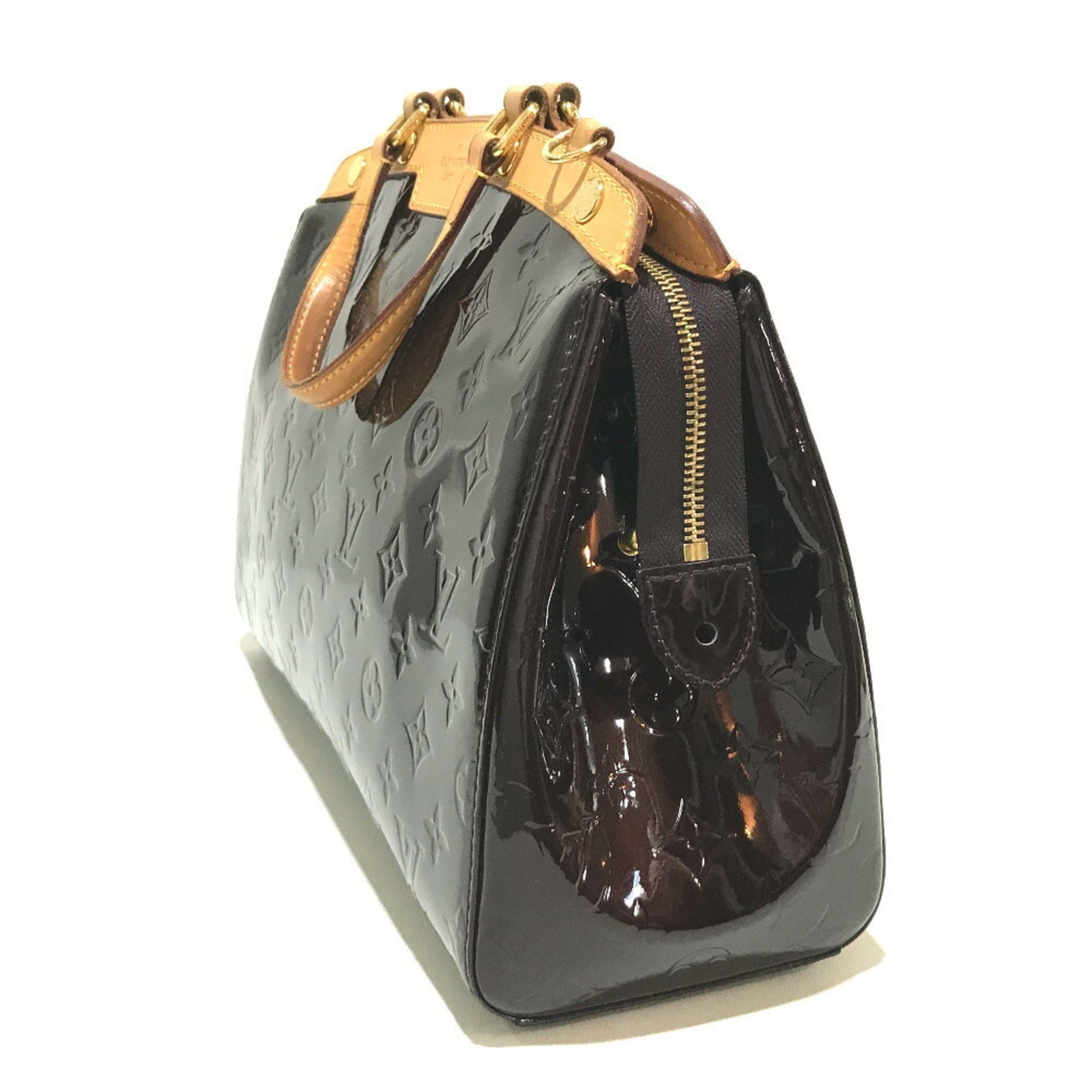 Louis Vuitton Monogram Vernis MM Shoulder Bag Handbag Terre Donbre