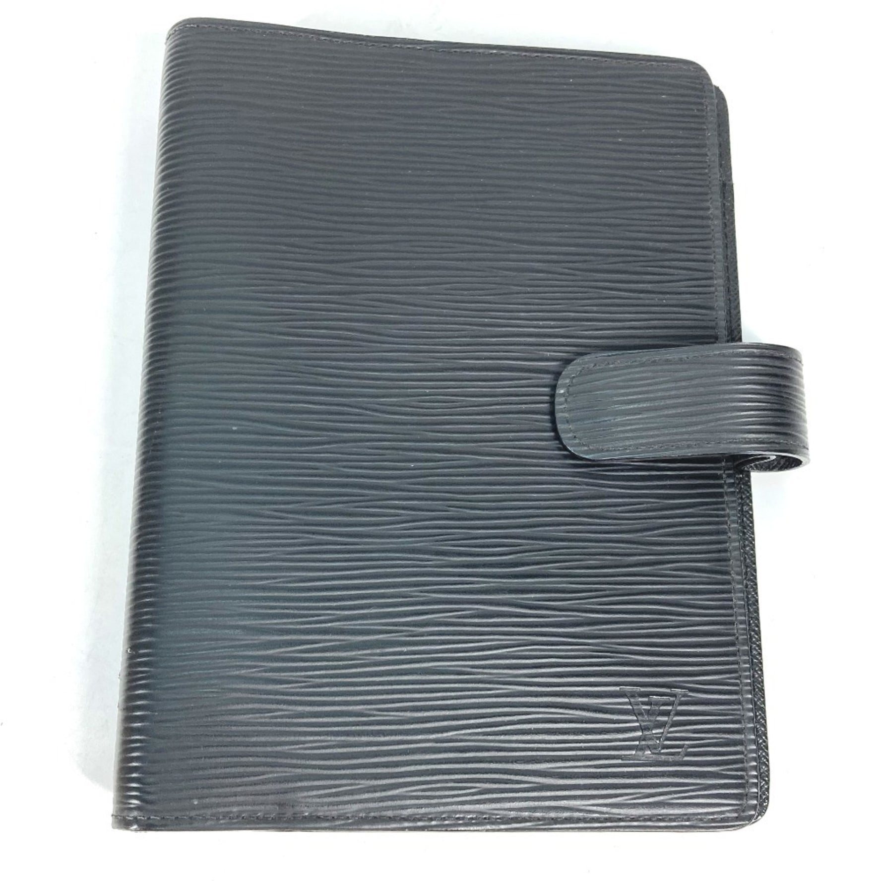 Louis Vuitton Epi Agenda MM Stationery Notebook Cover Leather Noir