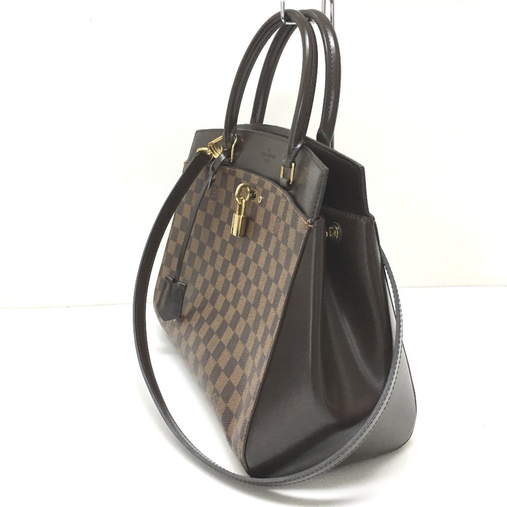 Louis Vuitton Damier Rivoli MM Shoulder Bag Tote Handbag Canvas Ebene Brown
